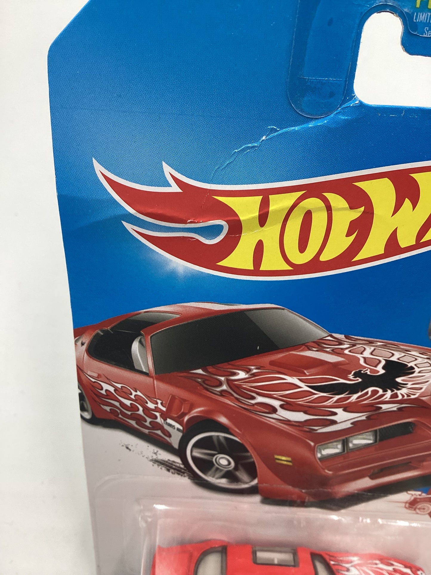 2017 Hot Wheels Factory Sealed Target Red Edition 77 Pontiac Firebird W/Protector bad card and wheel error