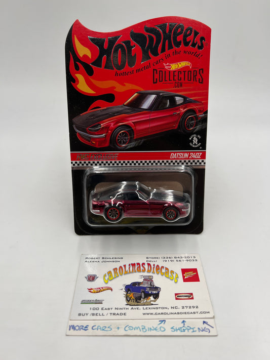 Hot Wheels RLC HWC Exclusive #2452/6500 Datsun 240Z Red/Black W/Protector