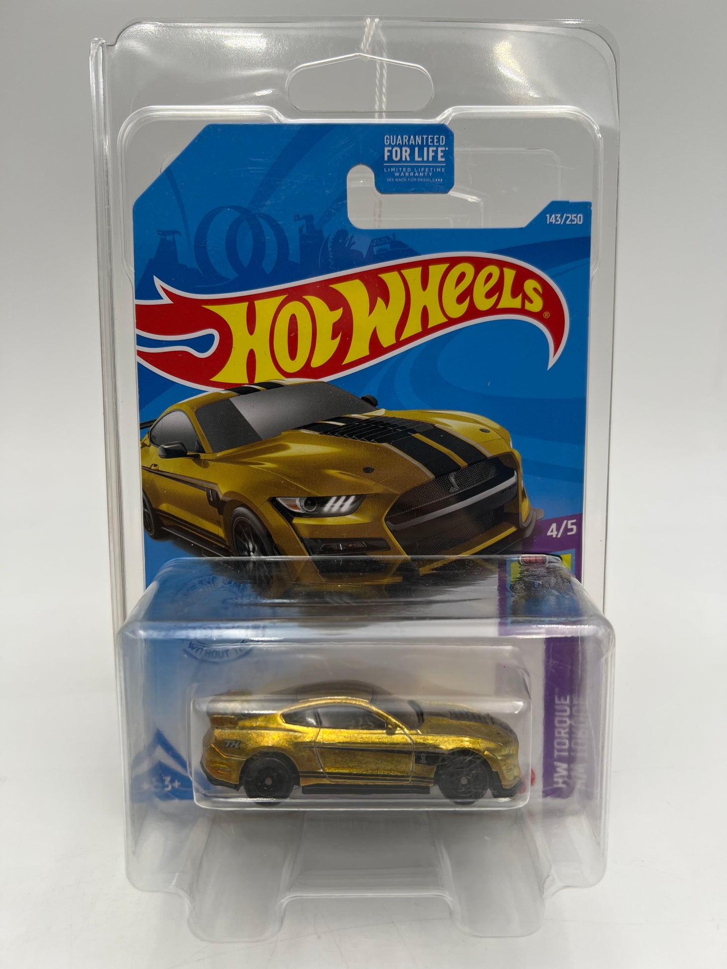 2021 Hot Wheels Super Treasure Hunt #143 2020 Ford Mustang Shelby GT500 Gold W/Protector