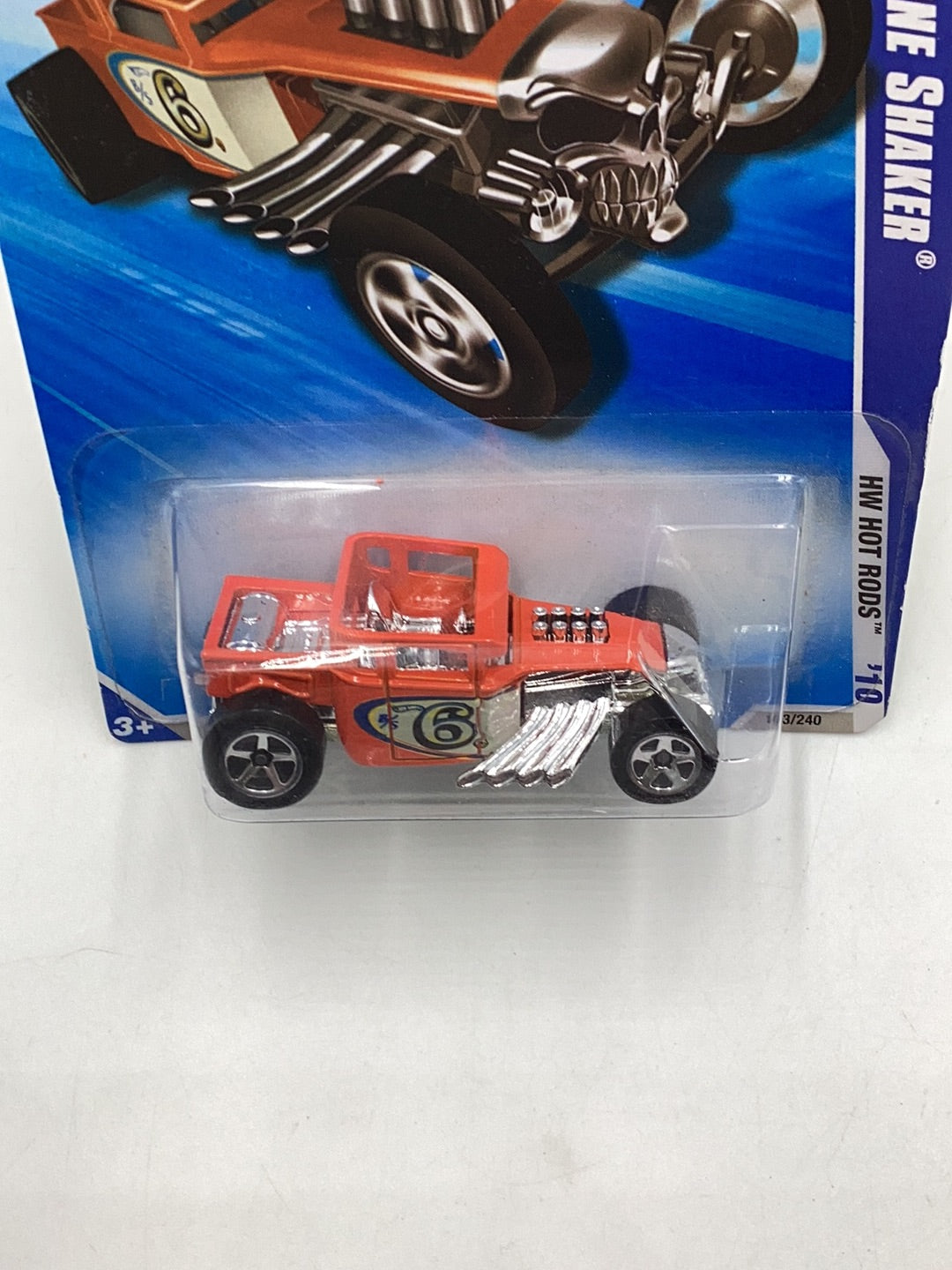 2010 Hot Wheels Hot Rods #143 Bone Shaker orange 56C