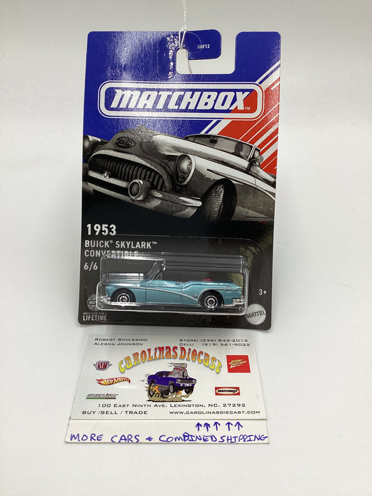 2024 Matchbox American Convertibles #6 1953 Buick Skylark Convertible Light Blue 162F