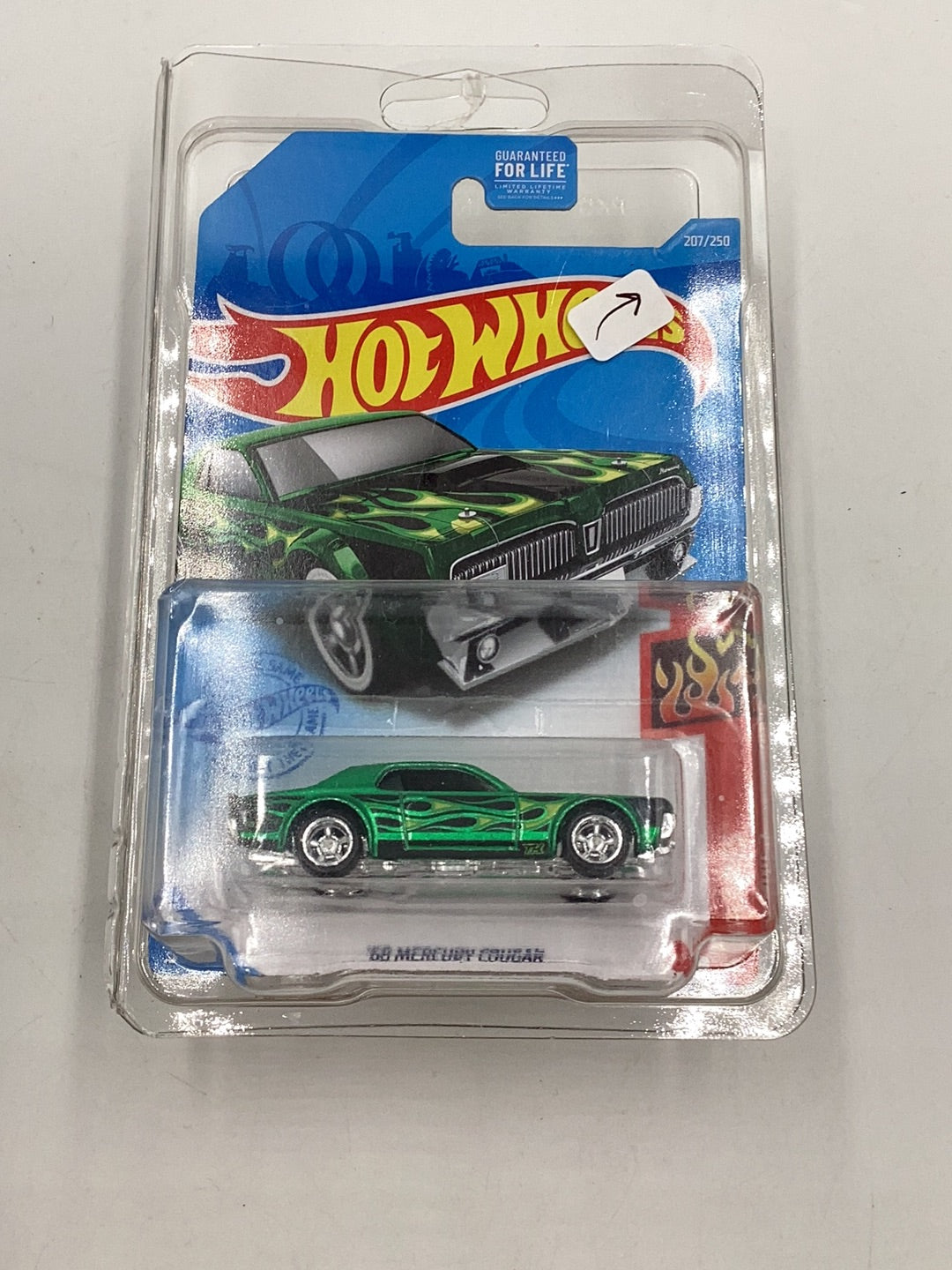 2021 hot wheels super treasure hunt #207 68 Mercury Cougar creased card W/Protector