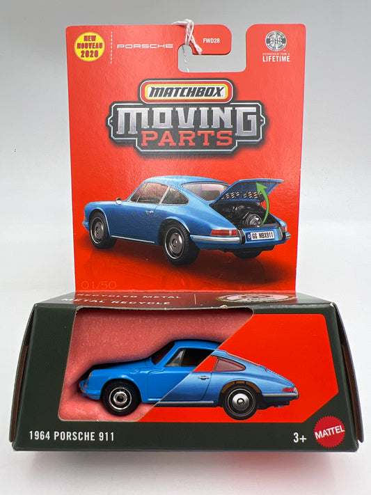 2026 Matchbox Moving Parts #1 1964 Porsche 911 Blue 221E