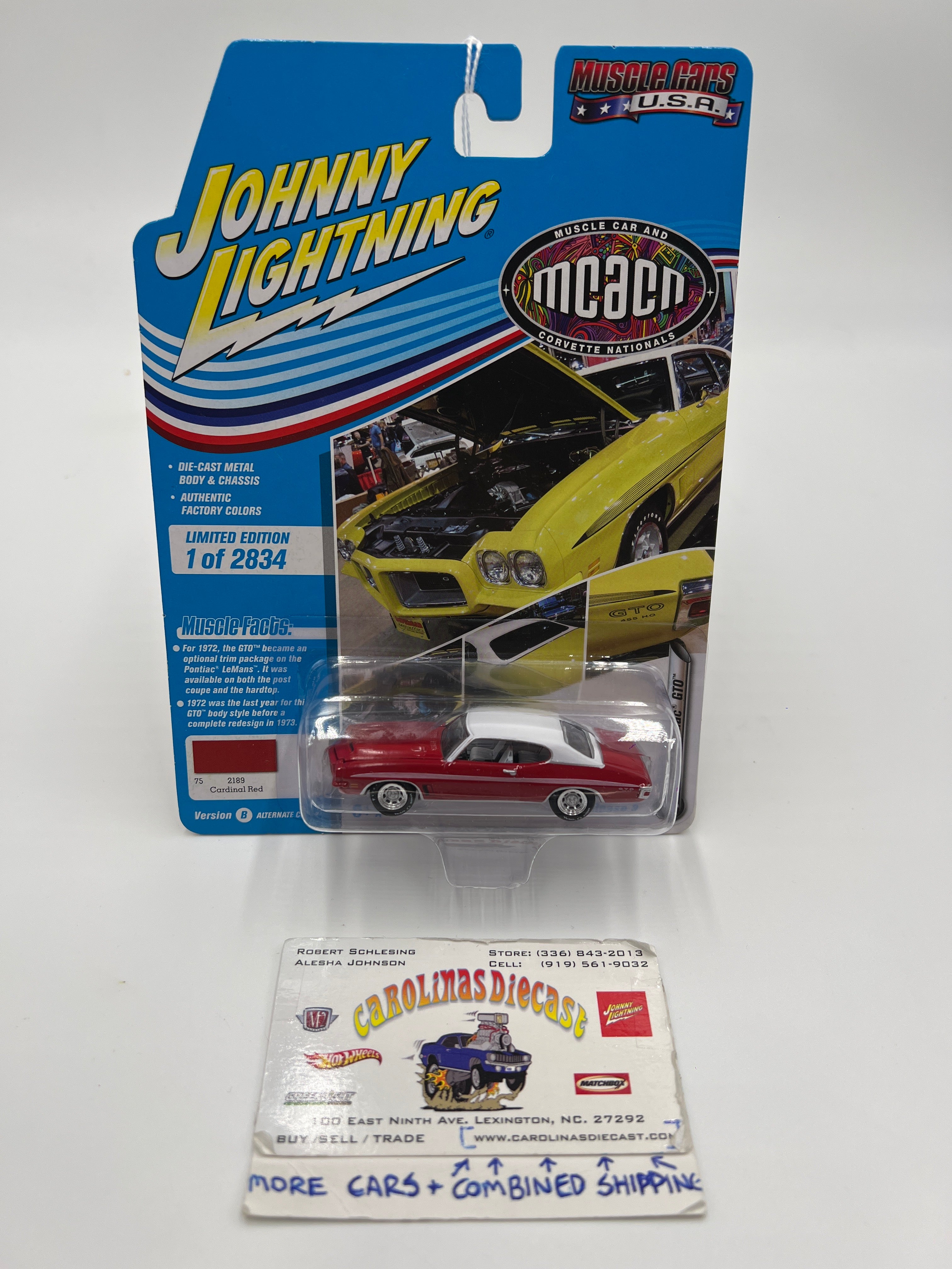 Johnny Lightning Muscle Cars U.S.A MCACN Release 3 Version B 1972