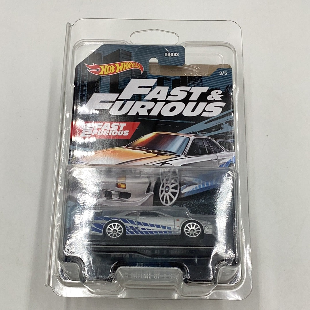 2021 Hot wheels fast and furious Nissan skyline GT-R BNR34 3/5 W/ protector