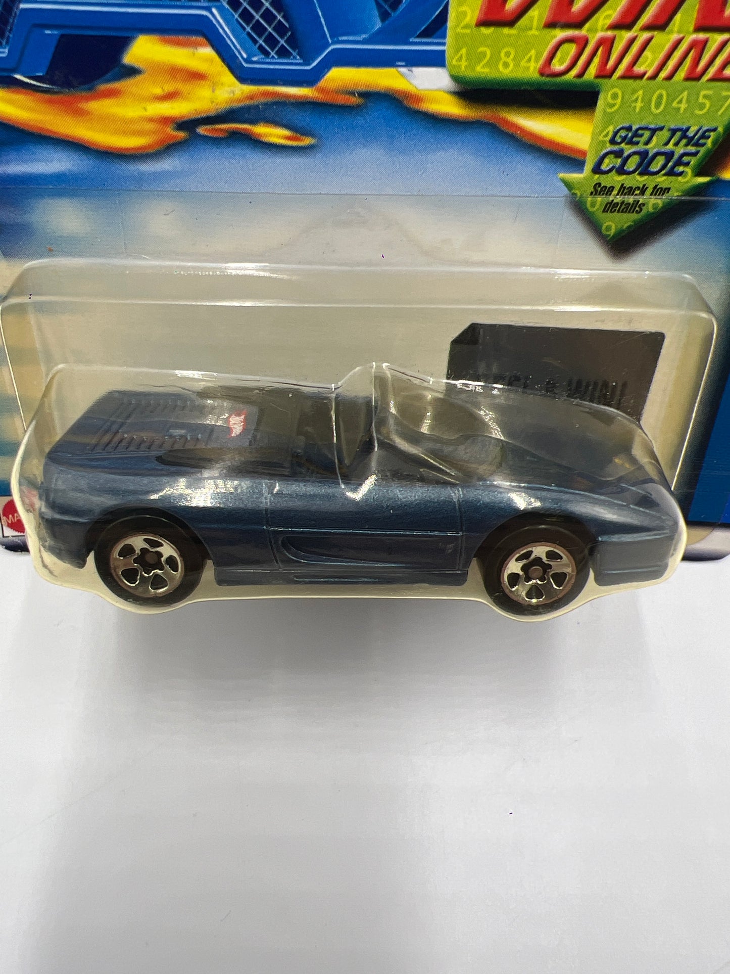 2002 Hot Wheels #164 Ferrari F355 Spider Blue *Yellowed Blister*