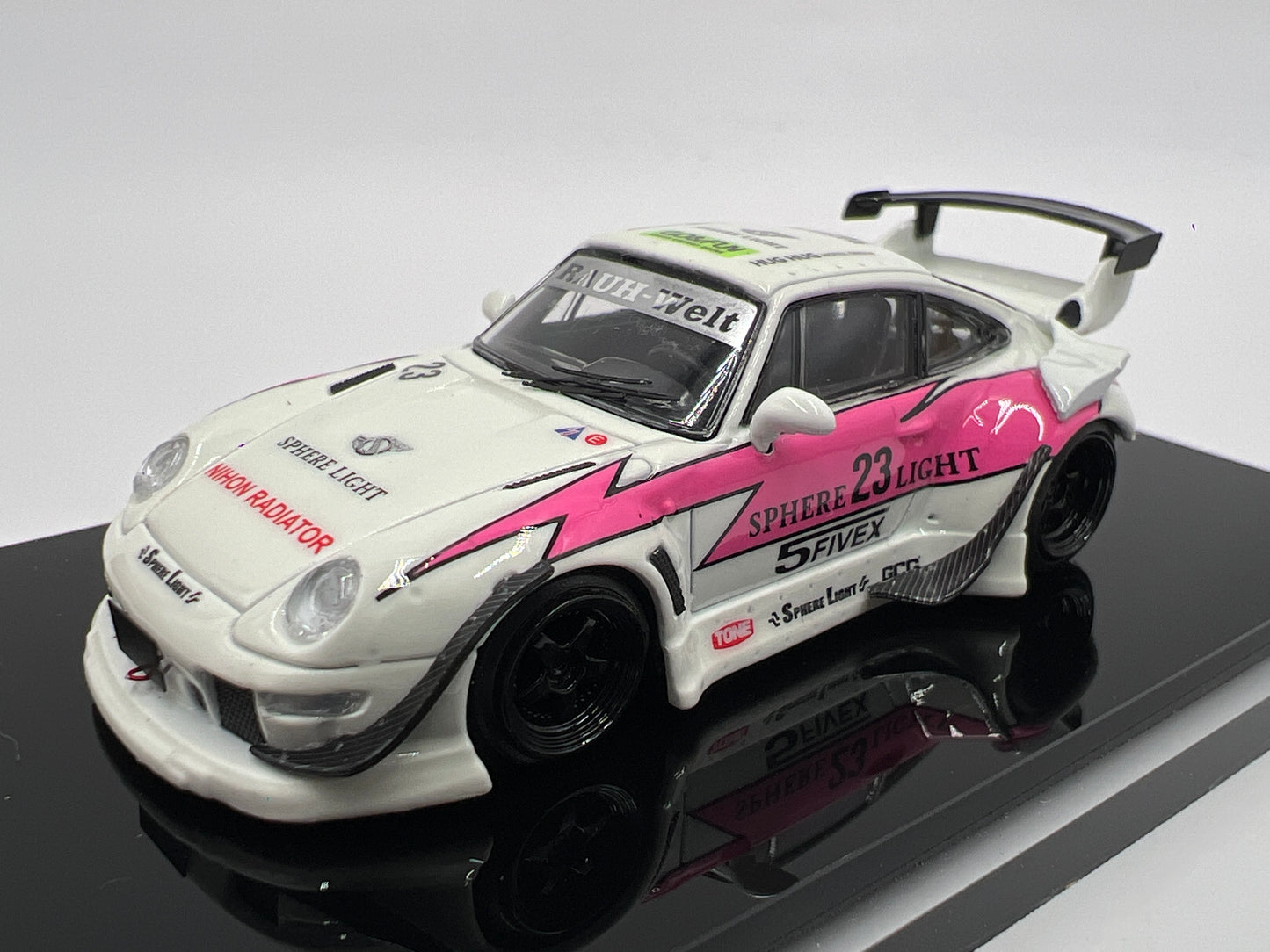 Street Warrior x Ghost Player #000/299 Alt Color Glow In The Dark Porsche 993 RWB White/Pink VHTF See Pics For Glow
