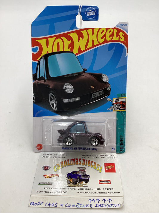 2024 Hot Wheels Tooned #199 Porsche 911 Turbo 3.6 (964) Brown 101A