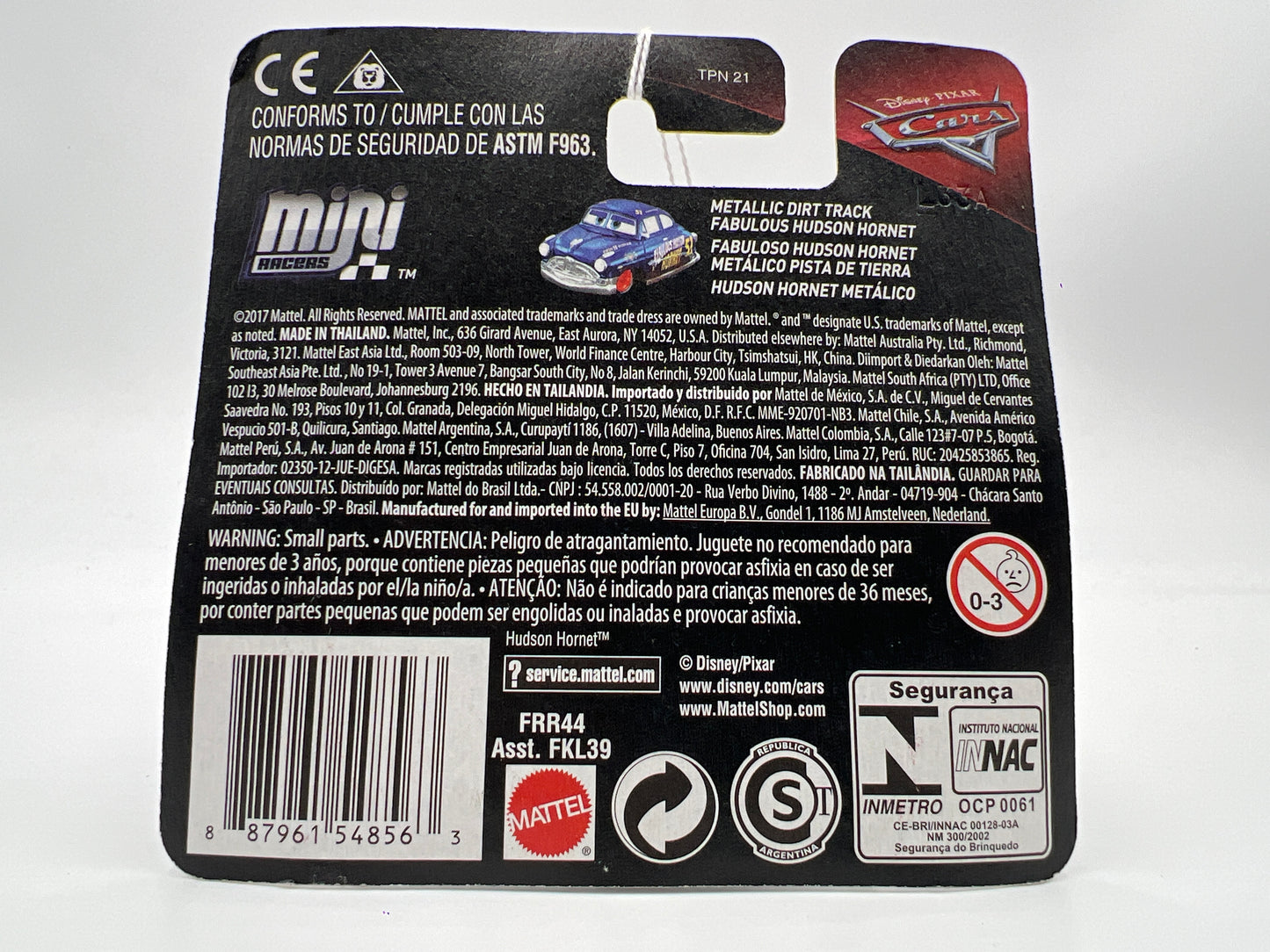 Disney Pixar Cars Mini Racers Metallic Dirt Track Fabulous Hudson Hornet Blue 140A