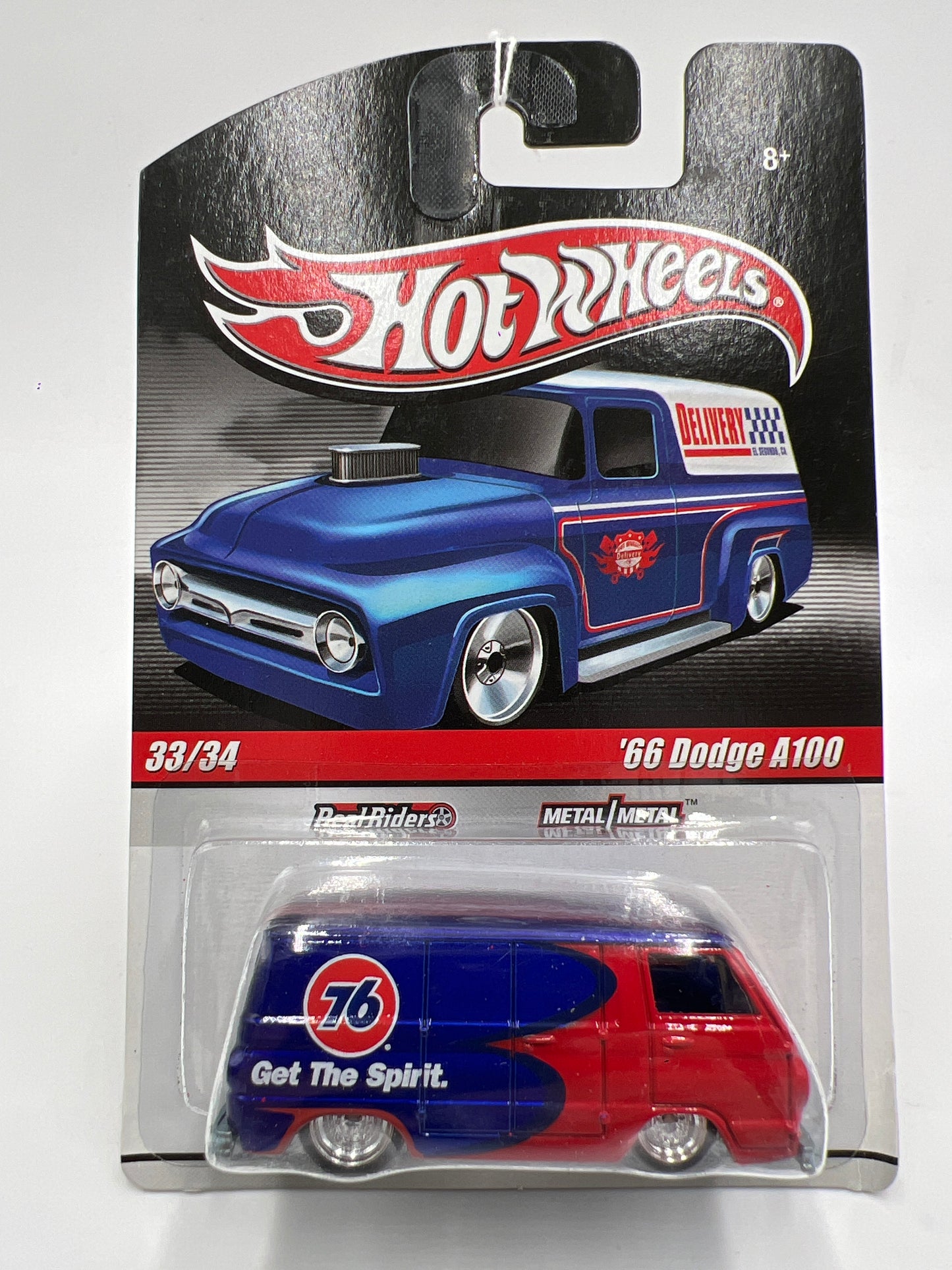 Hot Wheels Premium Delivery Slick Rides #33 66 Dodge A100 Red/Blue Spirit 76