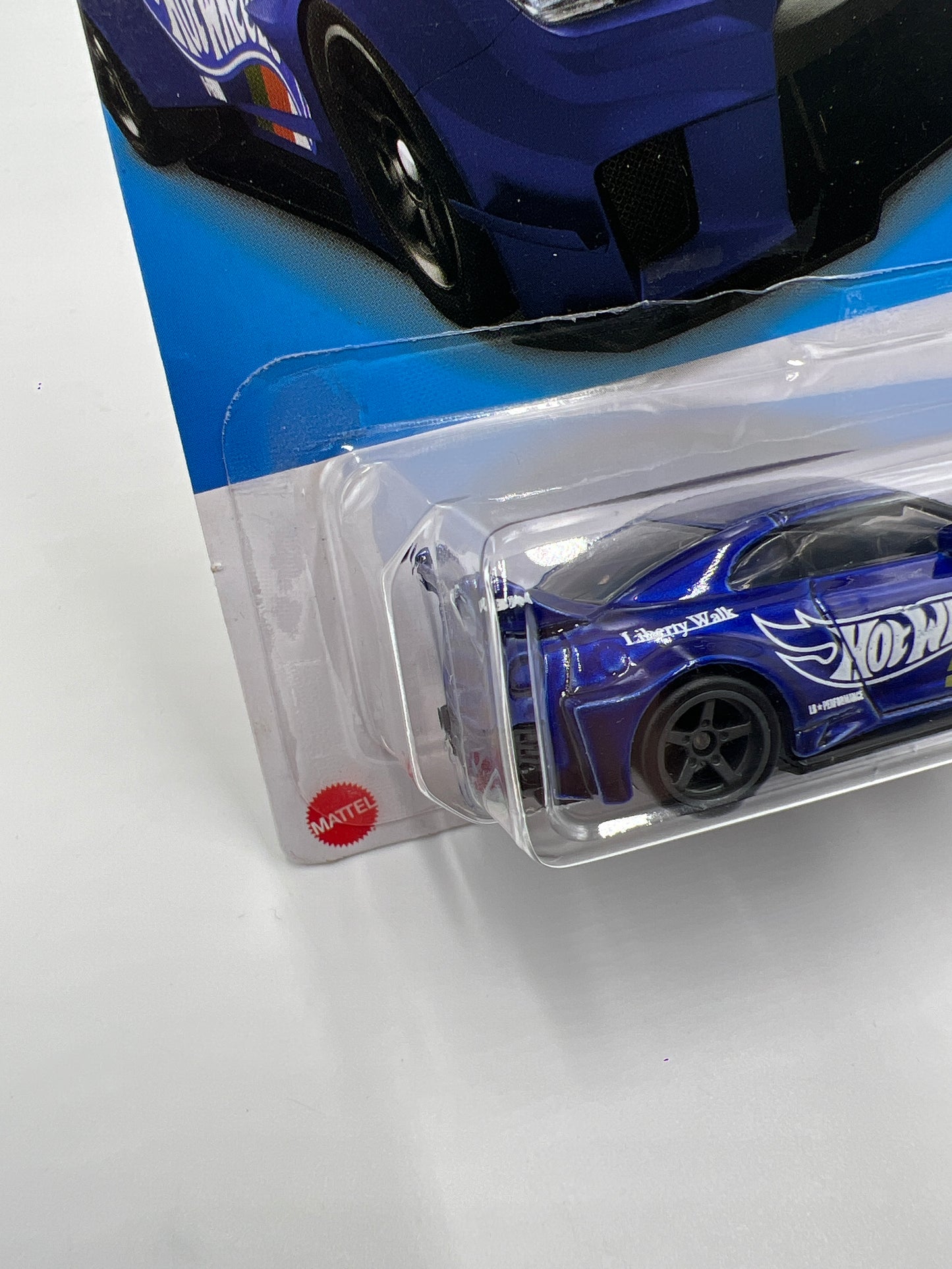 Hot Wheels LB-Silhouette Works GT Nissan 35GT-RR Ver.2 Blue Wheel Swap Custom On Card W/Protector SR