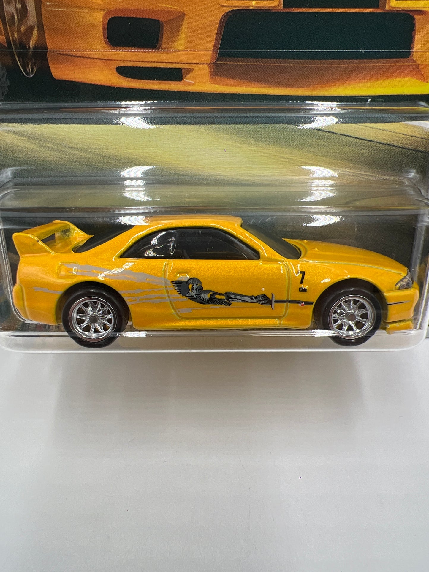 Hot Wheels Fast & Furious Original Fast #5 Nissan Skyline GT-R BCNR33 Yellow W/Protector