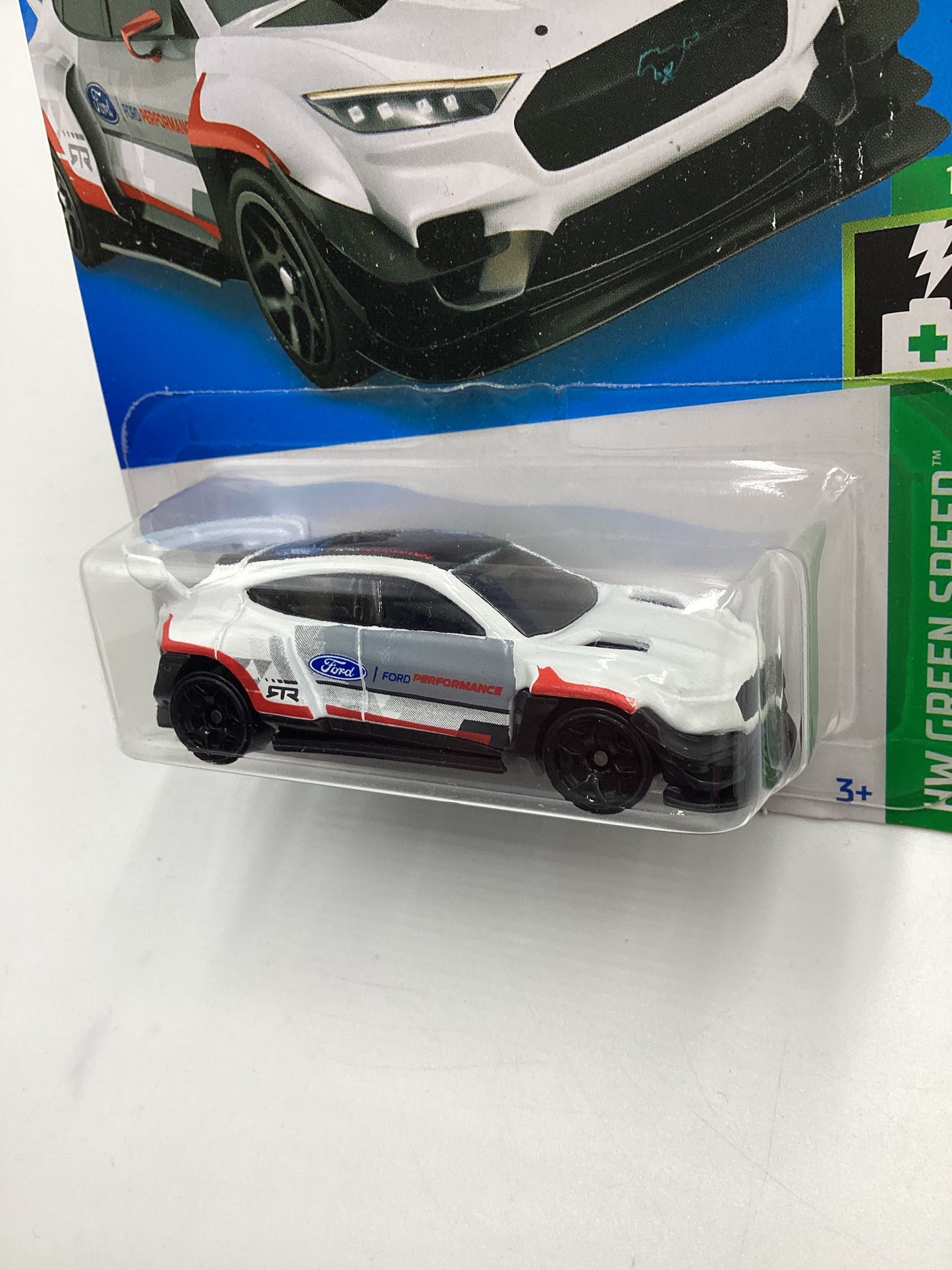 2022 Hot Wheels #73 Ford Mustang Mach-E 1400 White Autographed Vaughn Gittin Jr W/protector