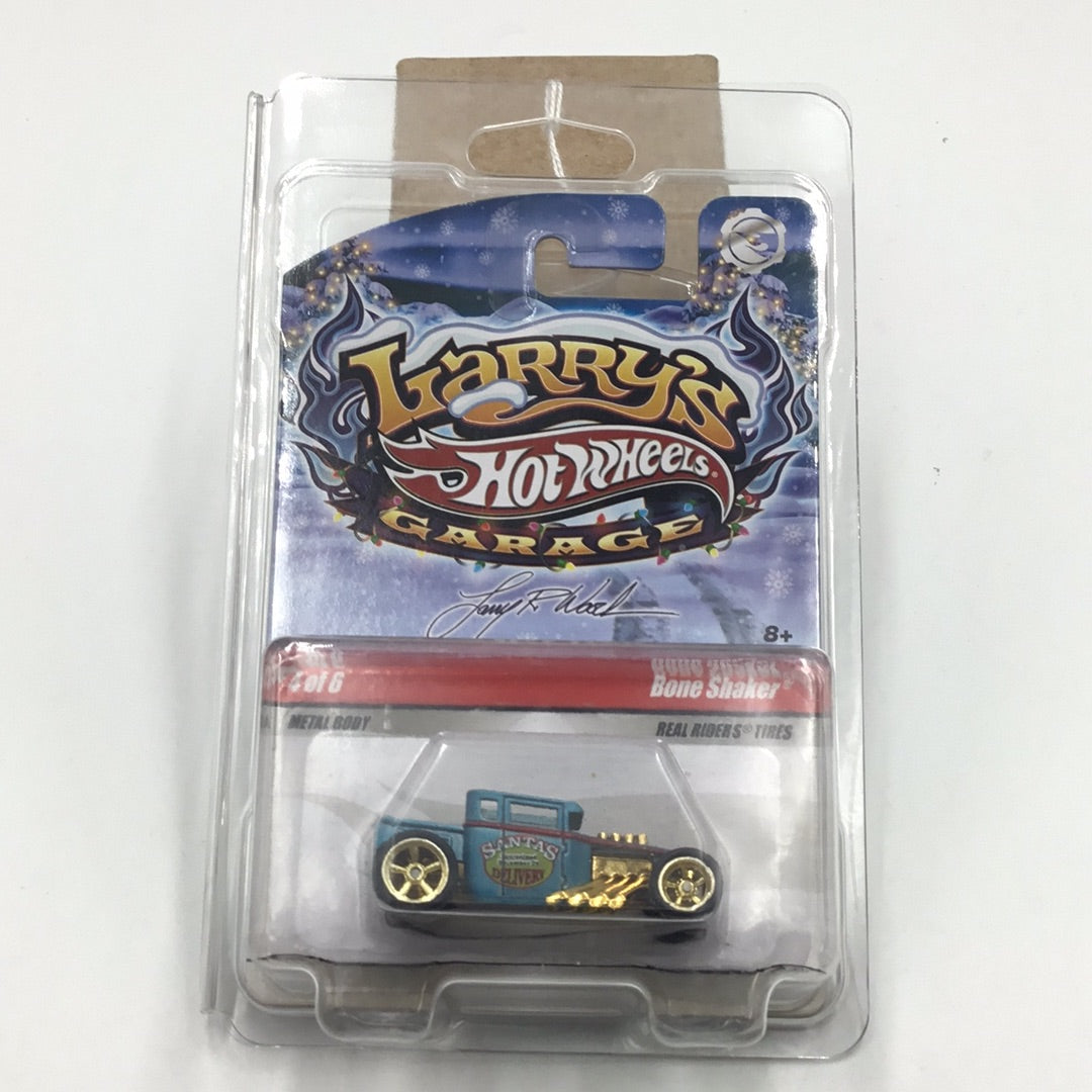 Hot wheels Larrys garage Xmas 4 of 6 Bone Shaker real riders with protector
