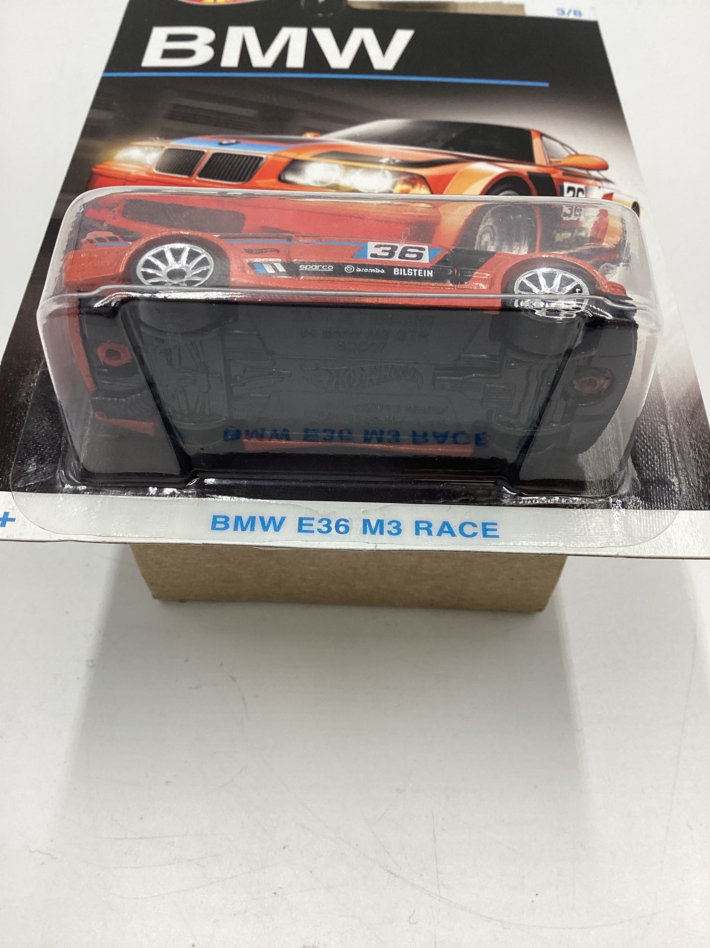 Hot Wheels BMW Series #3 BMW E36 M3 Race Orange Walmart Exclusive SR