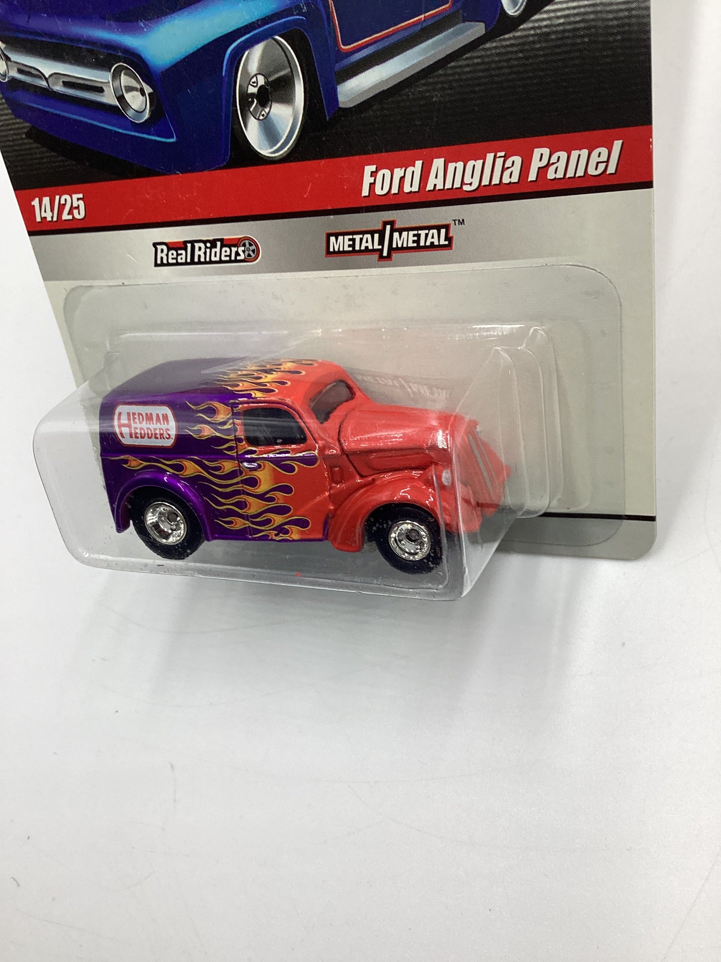 2010 Hot Wheels Premium Delivery Slick Rides #14 Ford Anglia Panel Purple/ Orange 245M