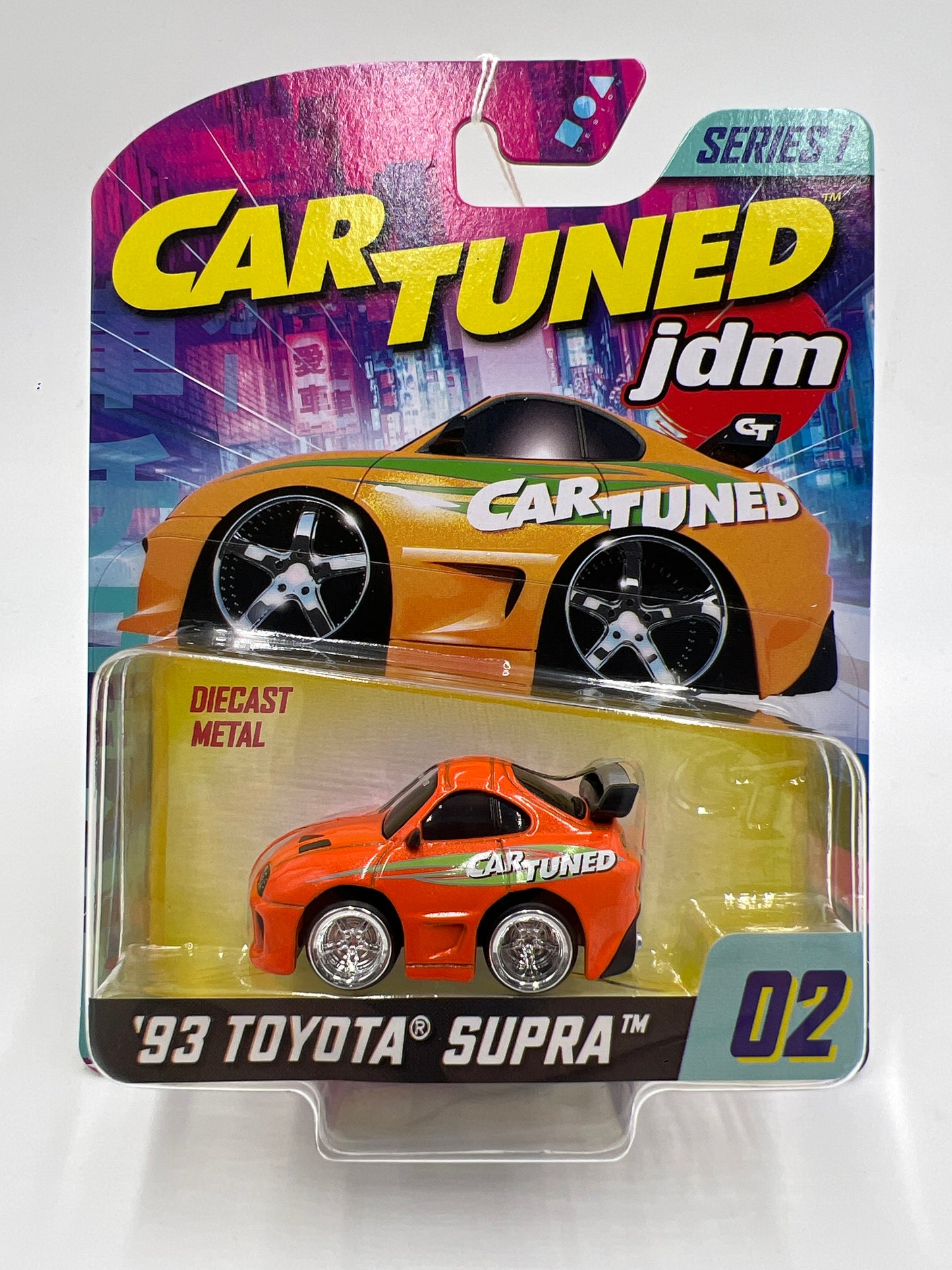 2025 MGA Car Tuned JDM Series 1 #2 93 Toyota Supra Orange 180B
