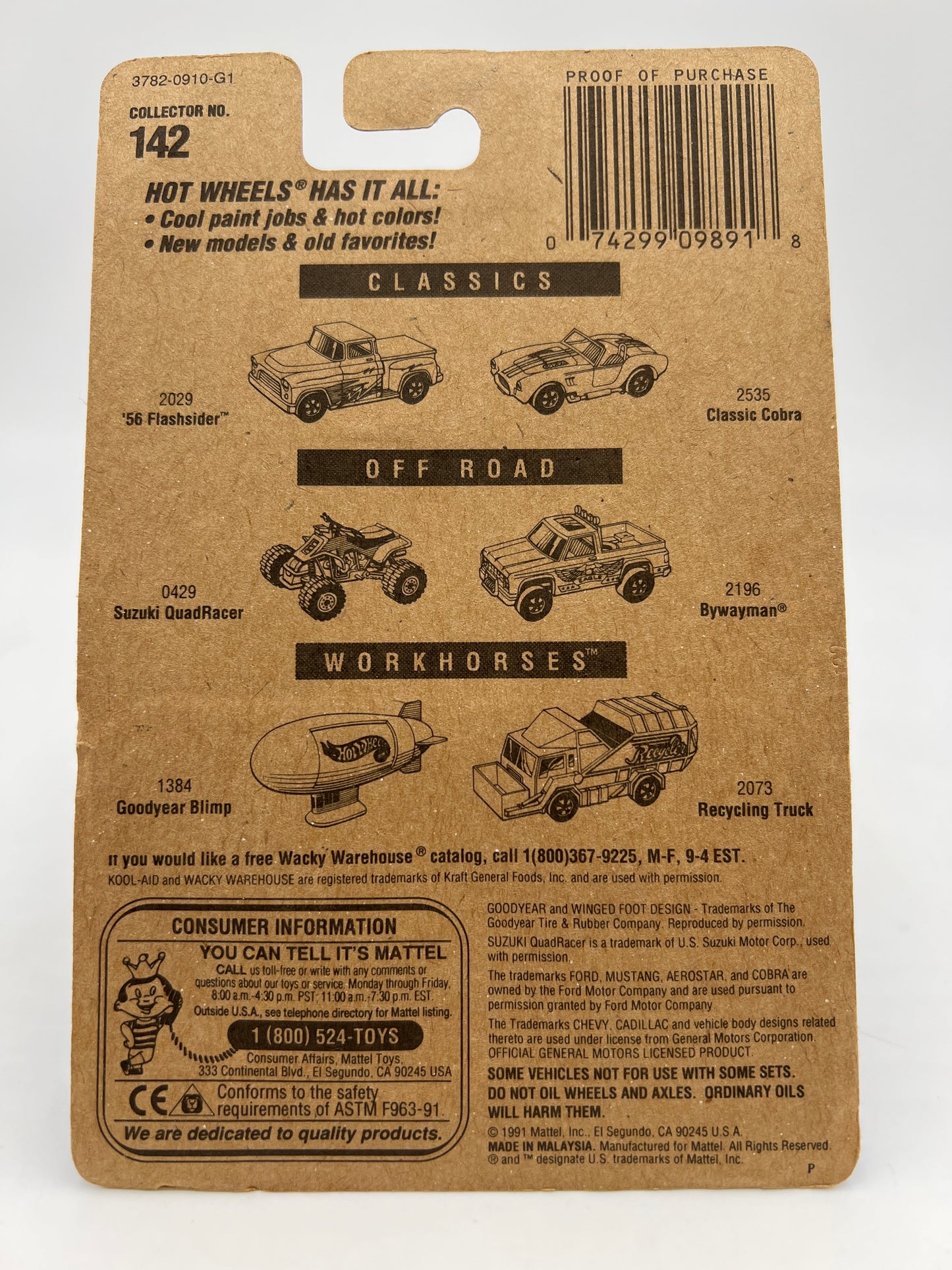 Hot Wheels Blue Card Collector No. 142 Hiway Hauler Kool-Aid BW Wheels