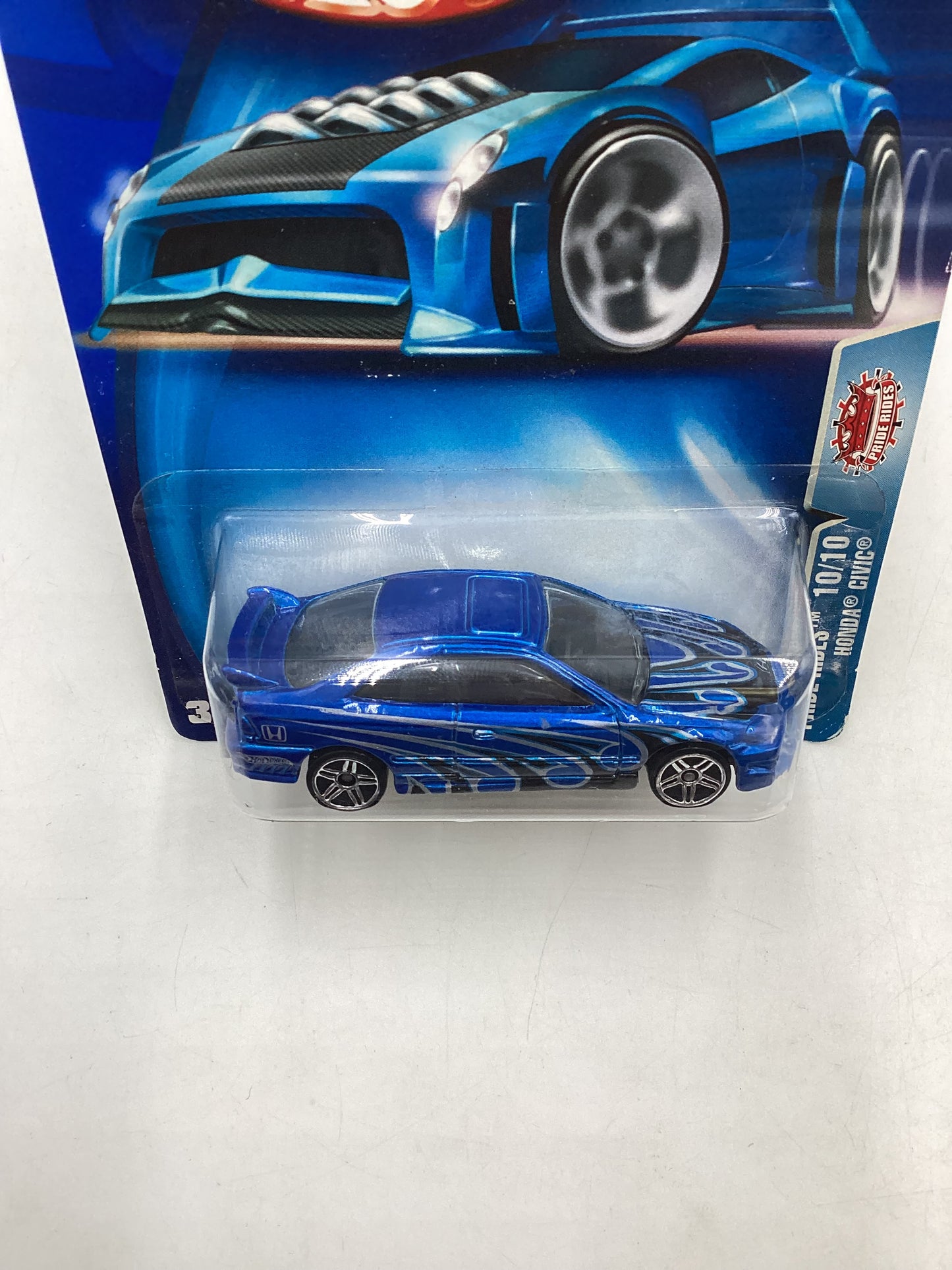 2003 Hot wheels #184 Blue Honda Civic 78C