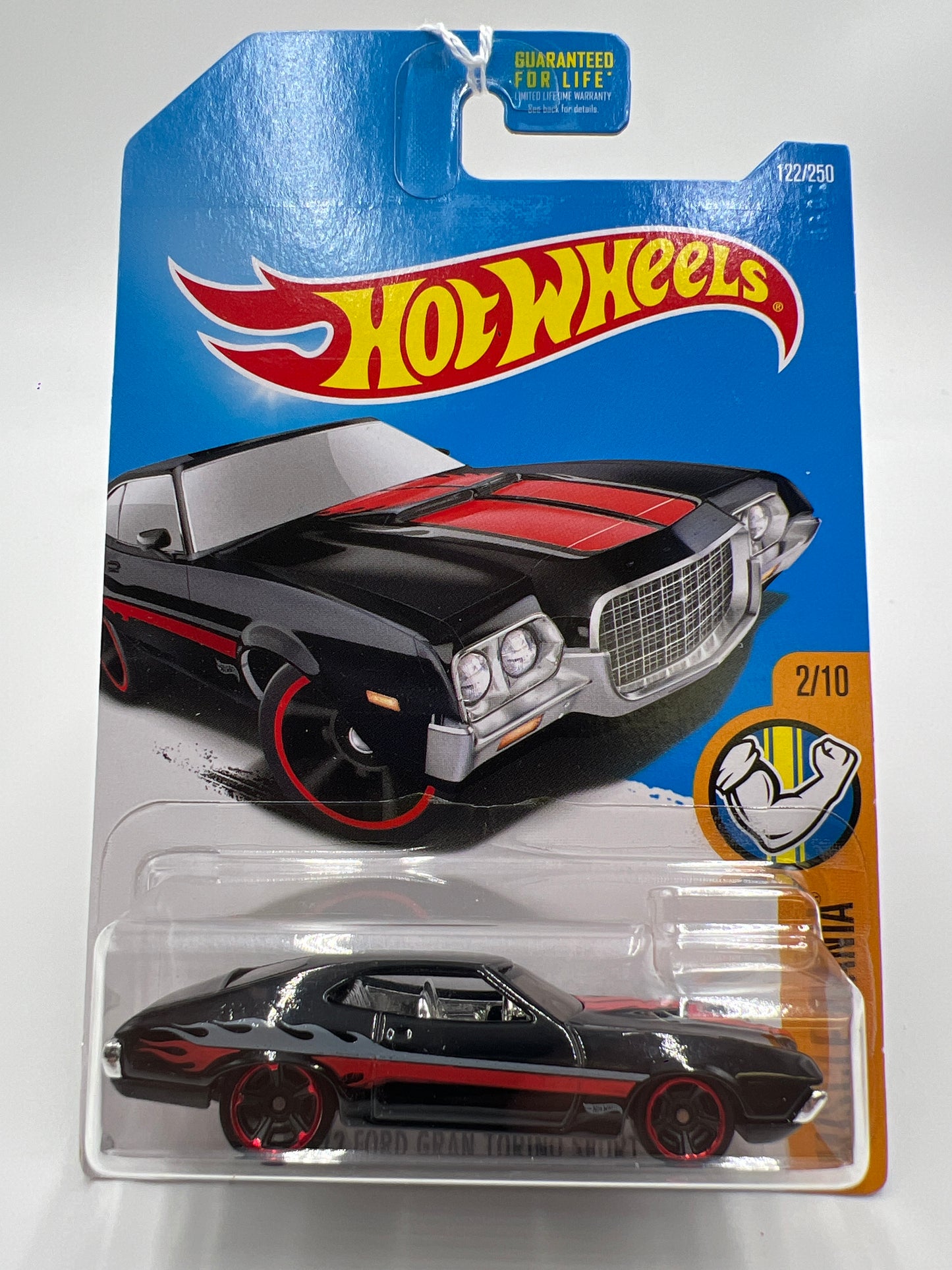 2016 Hot Wheels Muscle Mania #122 72 Ford Gran Torino Sport Black 33B