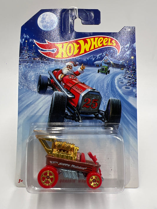 2014 Hot Wheels Holiday Hot Rods #7 Draggin Wagon 150D