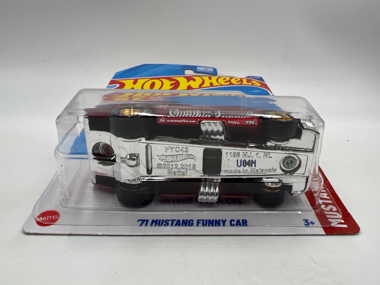 2025 Hot Wheels Super Treasure Hunt #175 71 Mustang Funny Car Red W/Protector