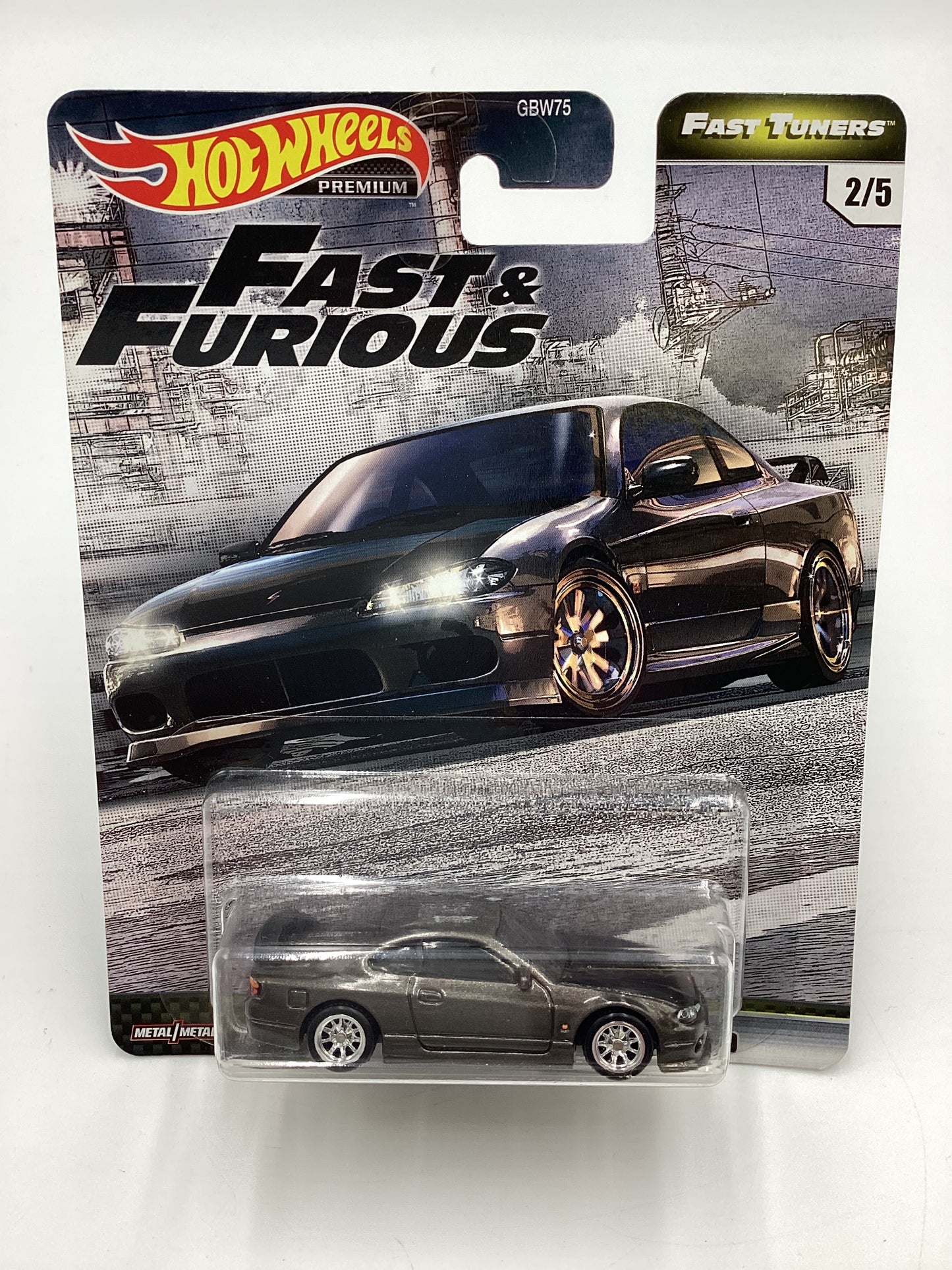 Hot Wheels Premium Fast & Furious Fast Tuners #2 Nissan Silvia S15 Gray W/Protector