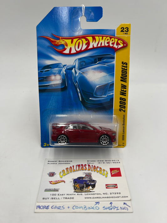 2008 Hot Wheels New Models #23 2008 Lancer Evolution Red SR