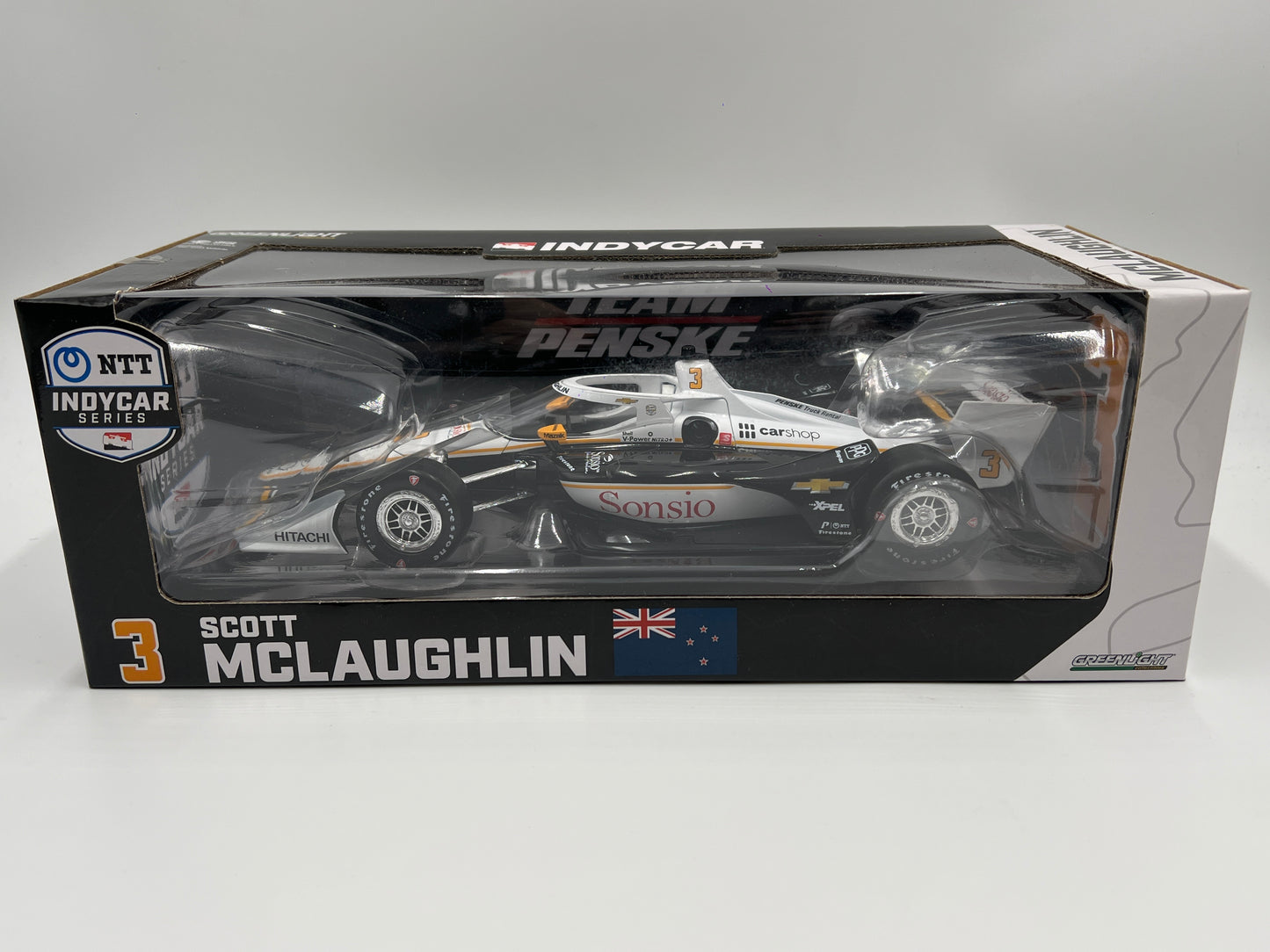 Greenlight 1:18 NTT Indycar Series Scott McLaughlin #3 Sonsio White/Black