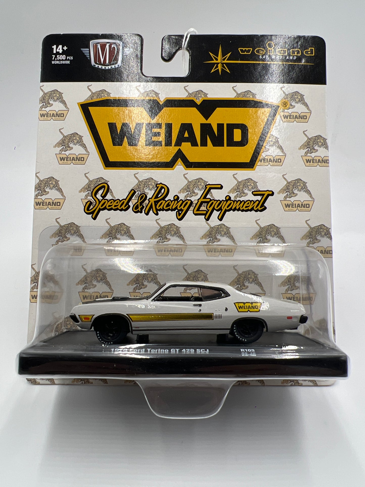 M2 Machines Auto-Drivers 1970 Ford Torino GT 429 SCJ White Weiand R103 190G