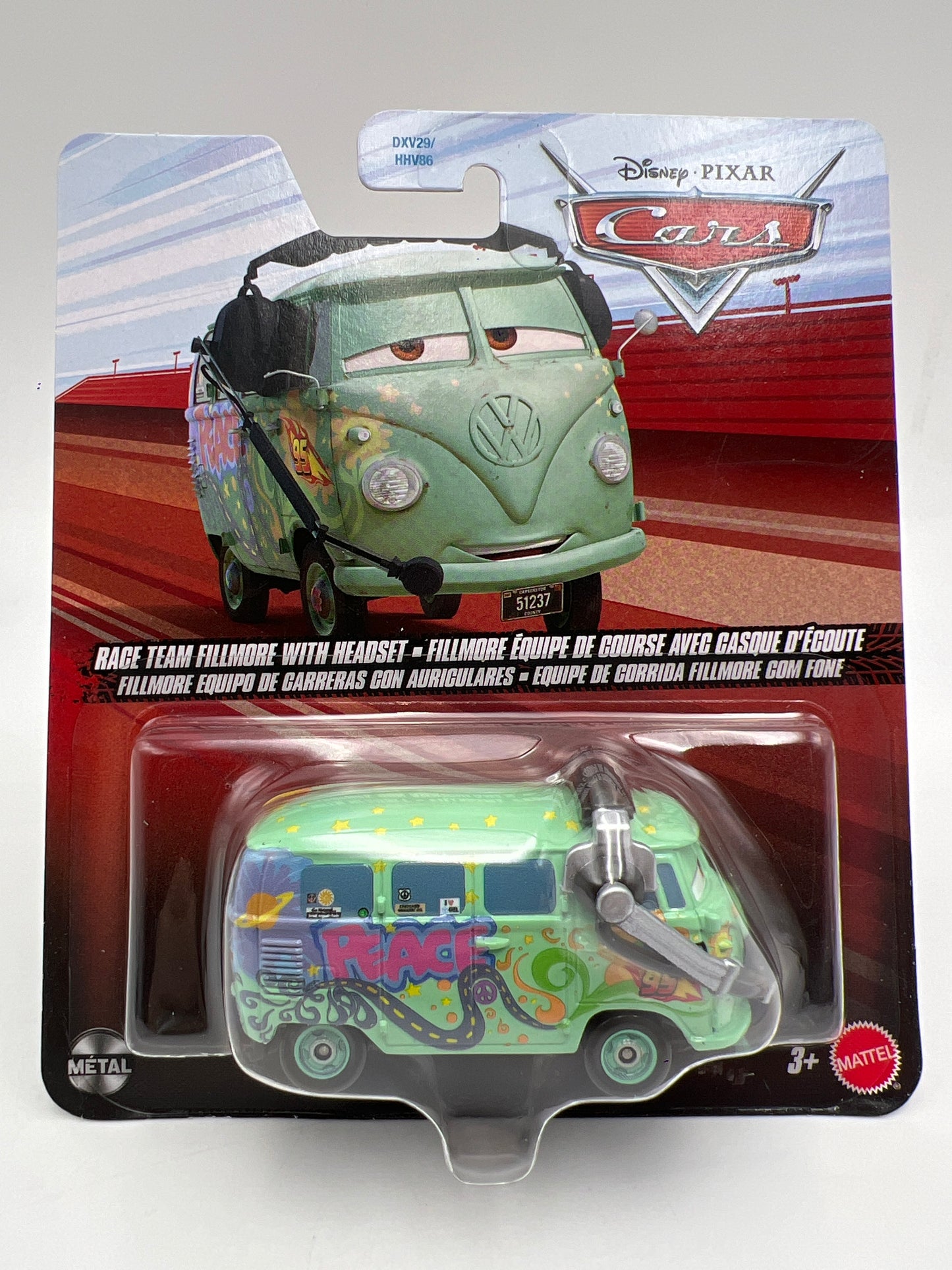Disney Pixar Cars 2 Race Team Fillmore With Headset 138H
