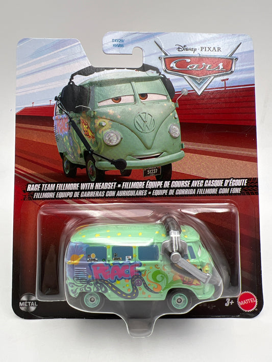 Disney Pixar Cars 2 Race Team Fillmore With Headset 138H