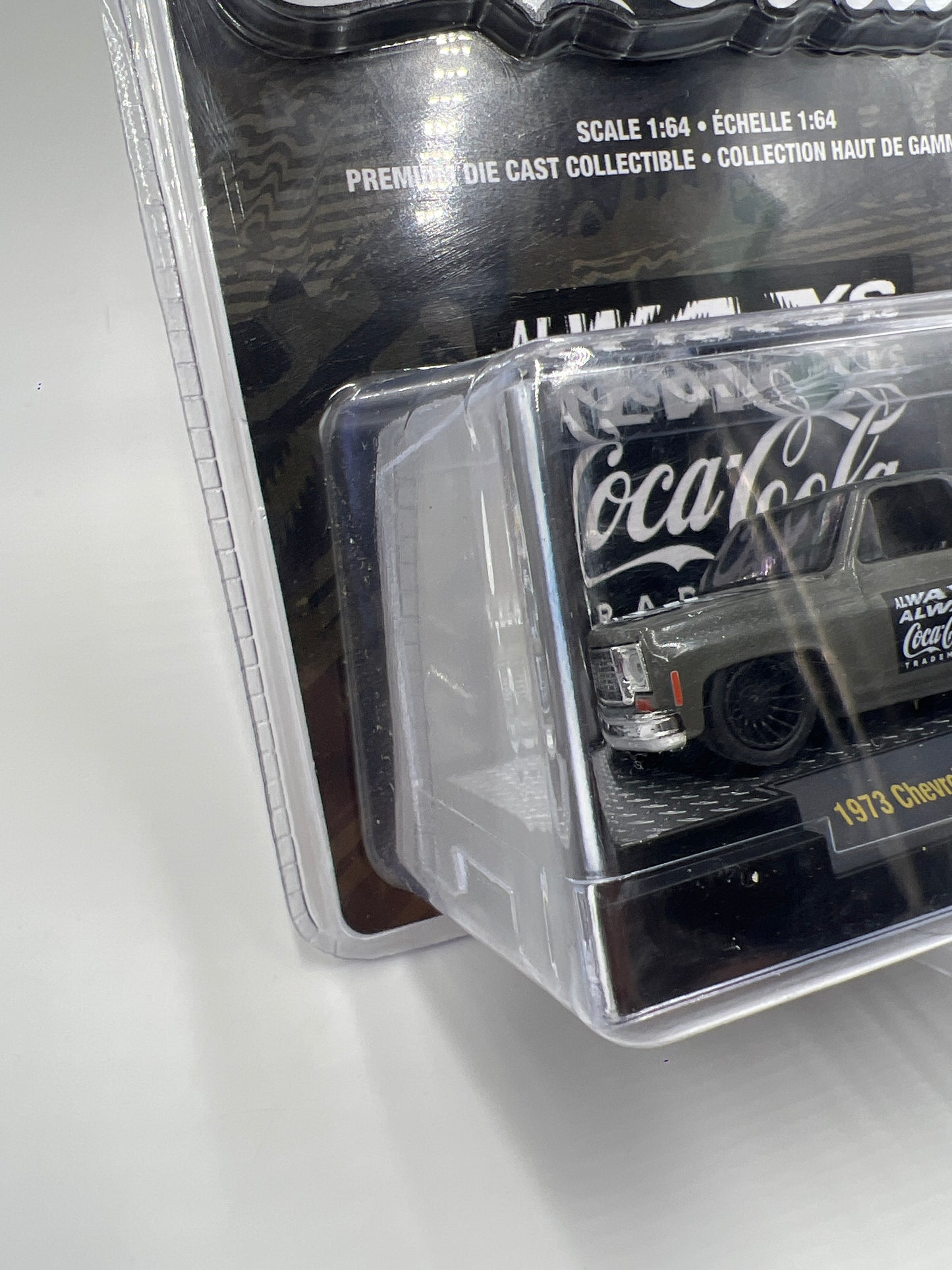 M2 Machines Coca Cola 1973 Chevrolet Cheyenne Super 10 Gray NMD01 188L