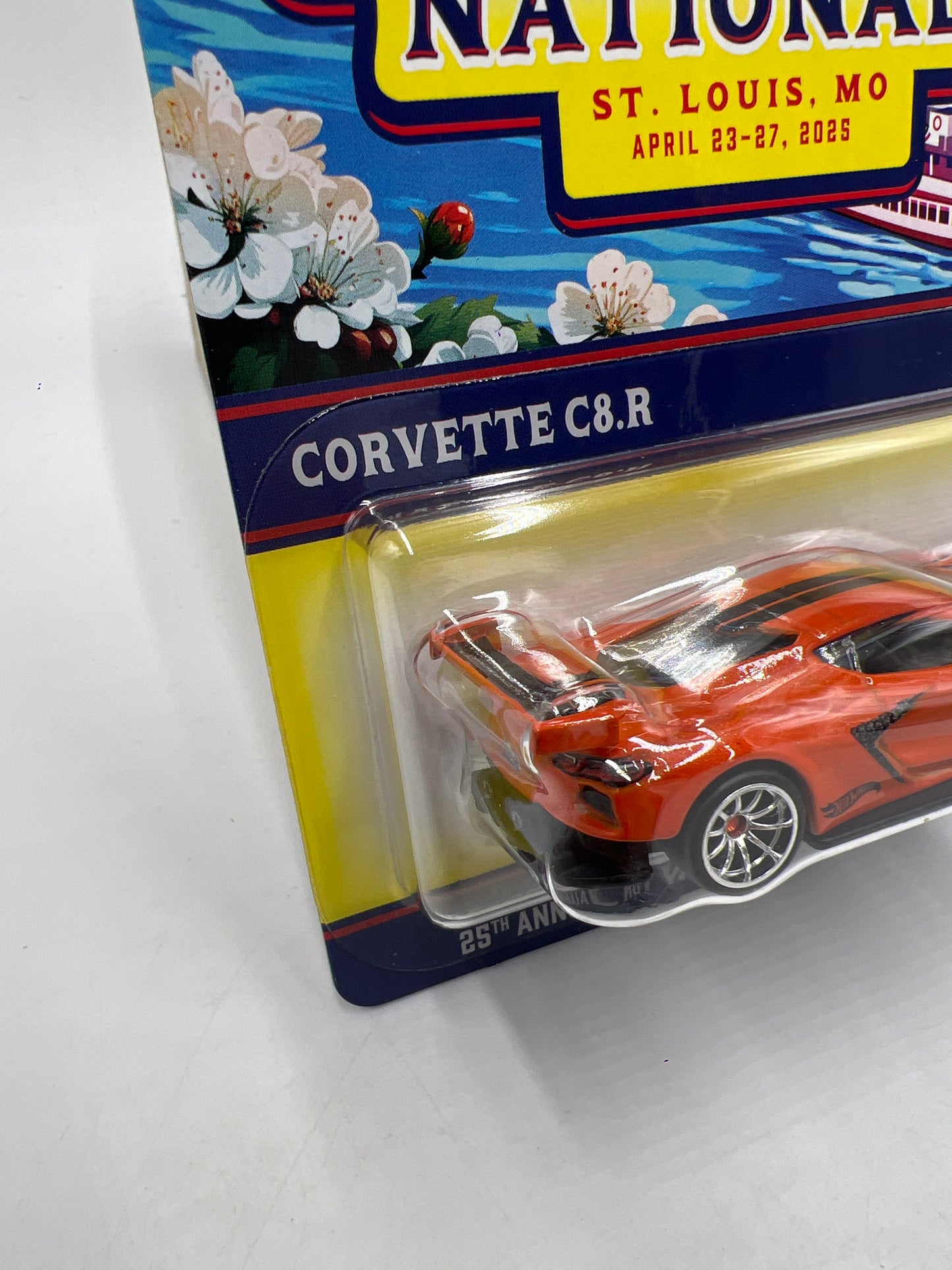 2025 Hot Wheels 25th Annual Collectors Nationals 1262/6200 Corvette C8.R Orange W/Protector