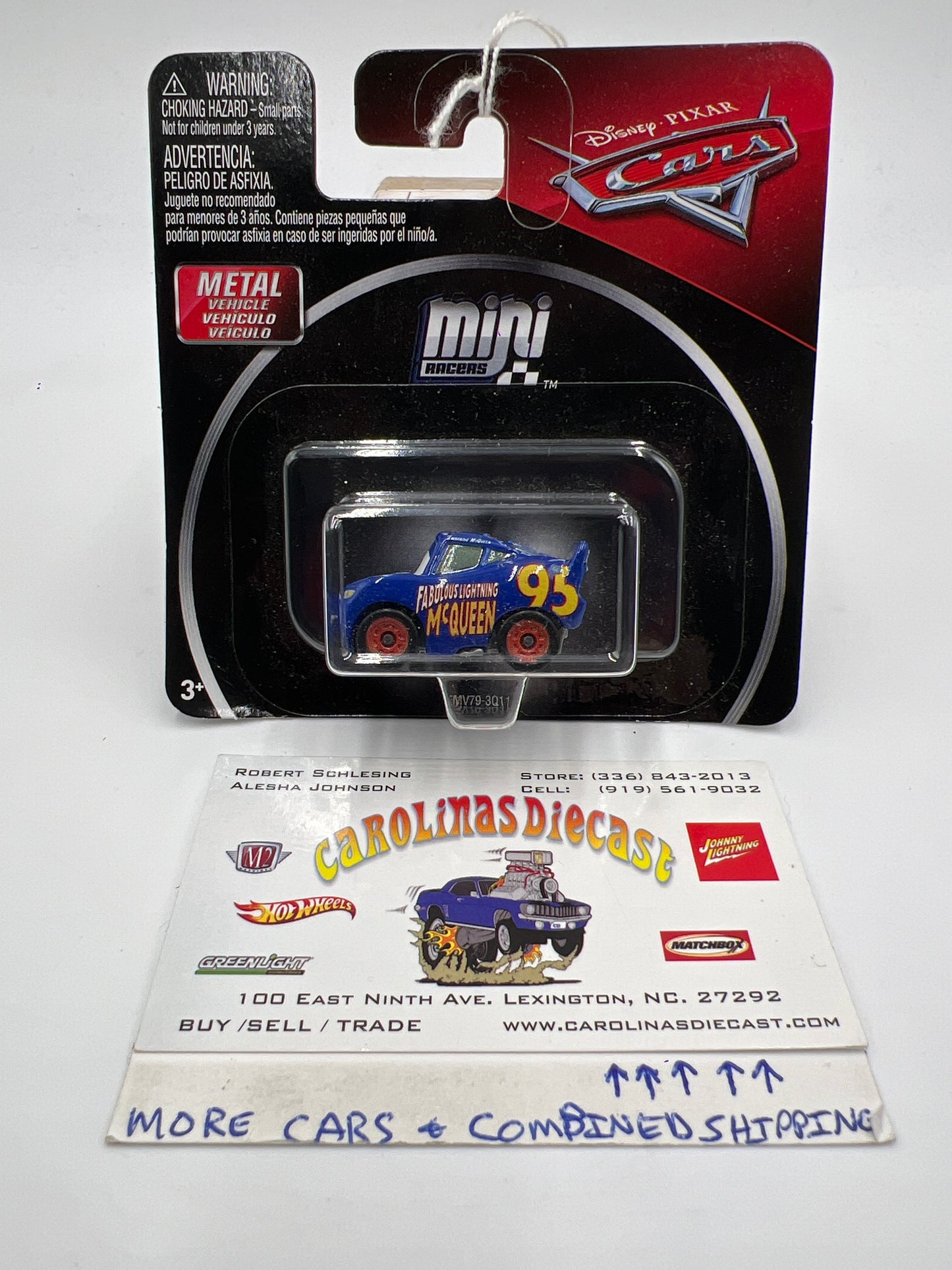 Disney Pixar Cars Mini Racers Fabulous Lightning McQueen Blue 140A