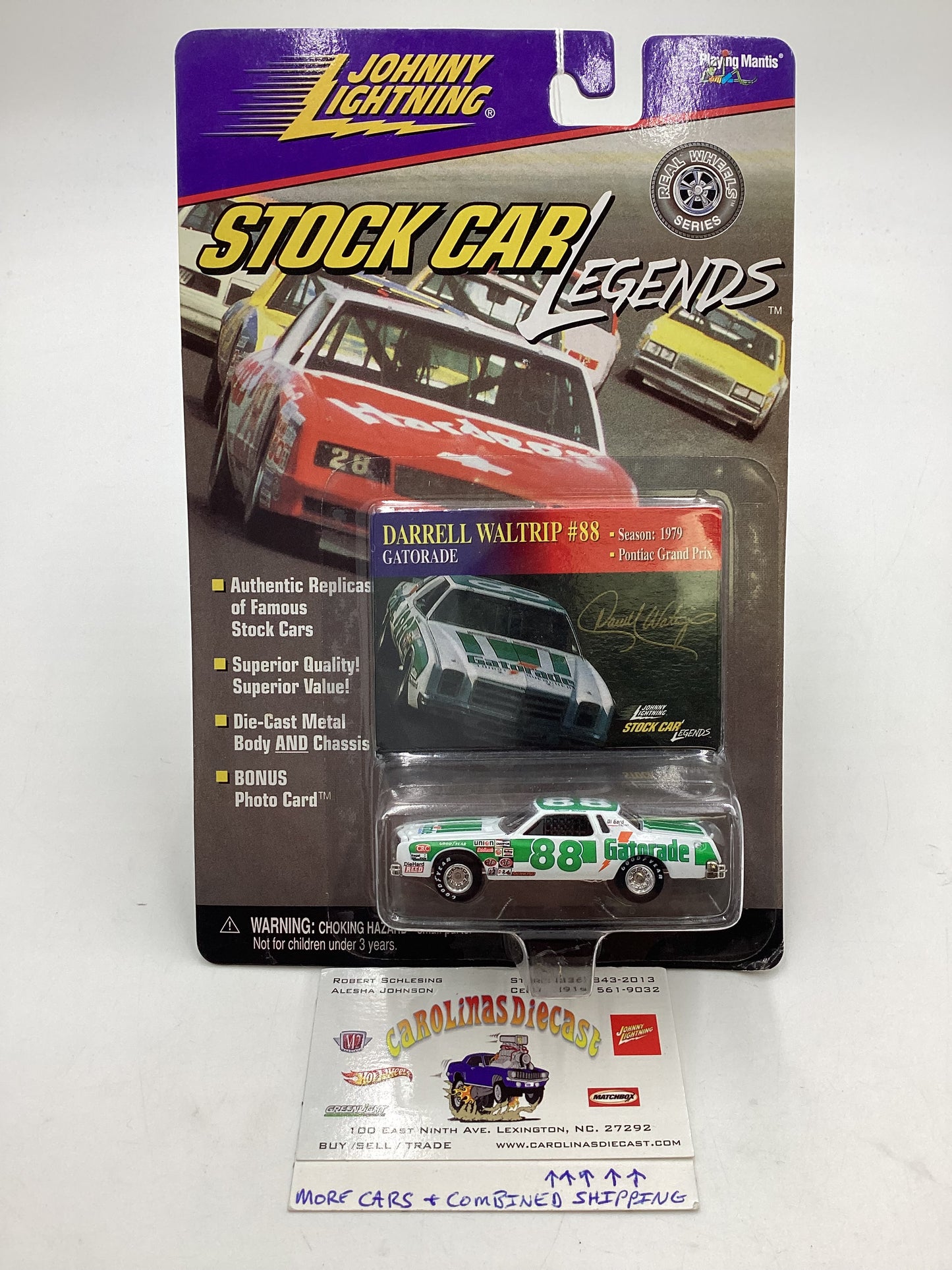 Johnny lightning Stock Car Legends #88 Pontiac Gran Prix Darrell Waltrip 186B