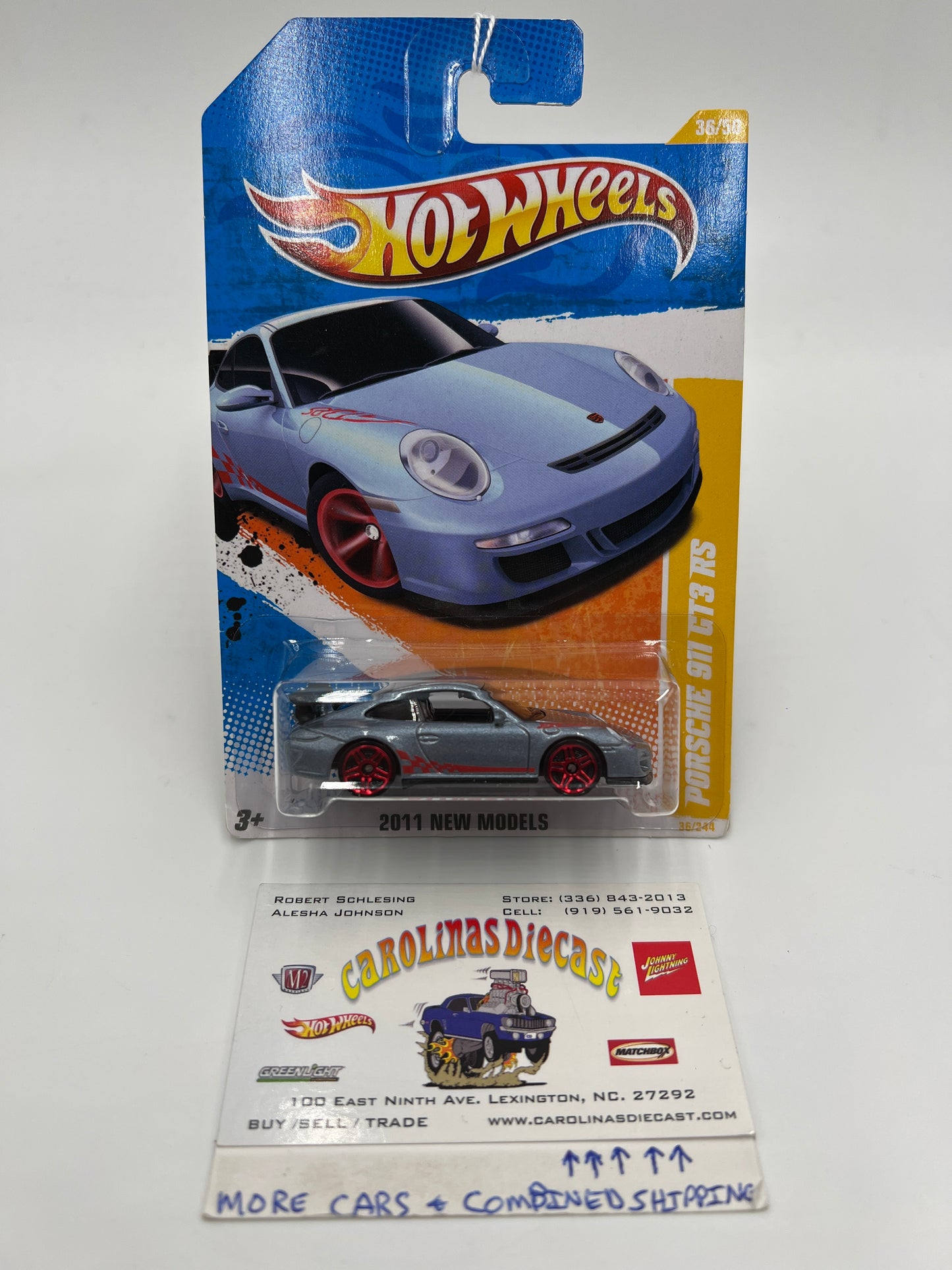 2011 Hot Wheels New Models #36 Porsche 911 GT3 RS Steel Blue SR