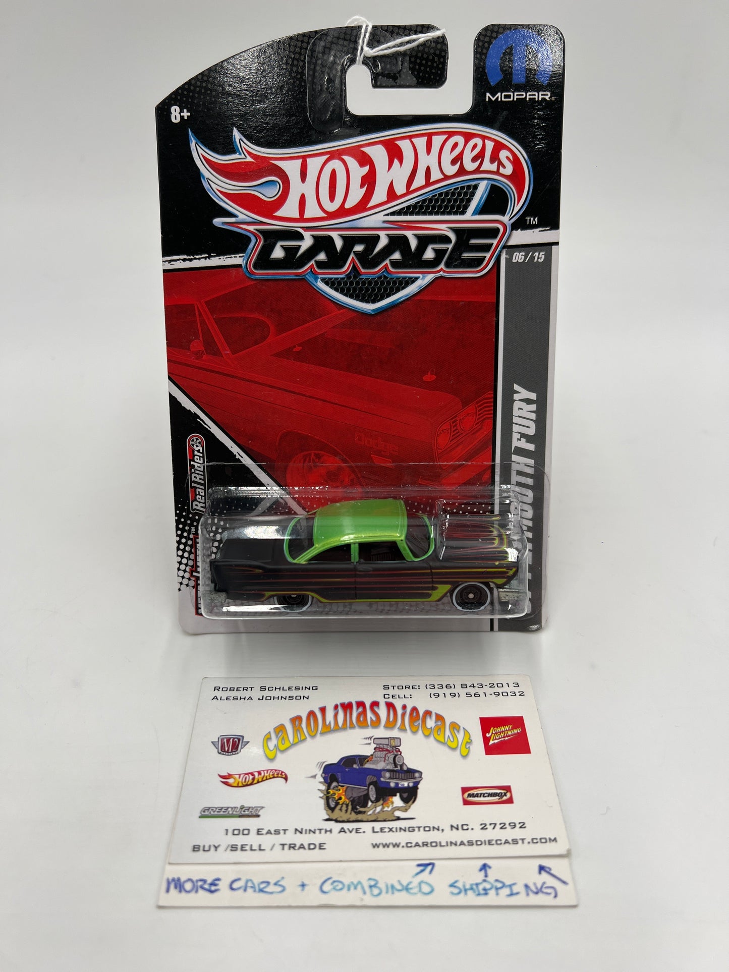 Hot Wheels Premium Garage Series #6 57 Plymouth Fury Black/Green