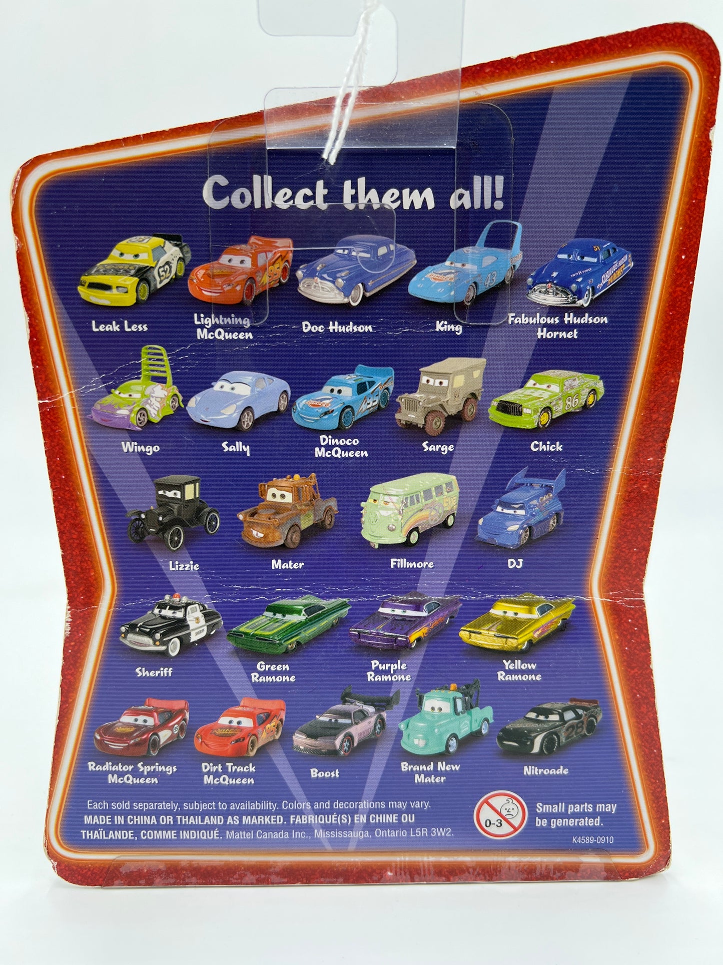 Disney Pixar Cars Supercharged Brand New Mater Light Blue Bad Card 140A