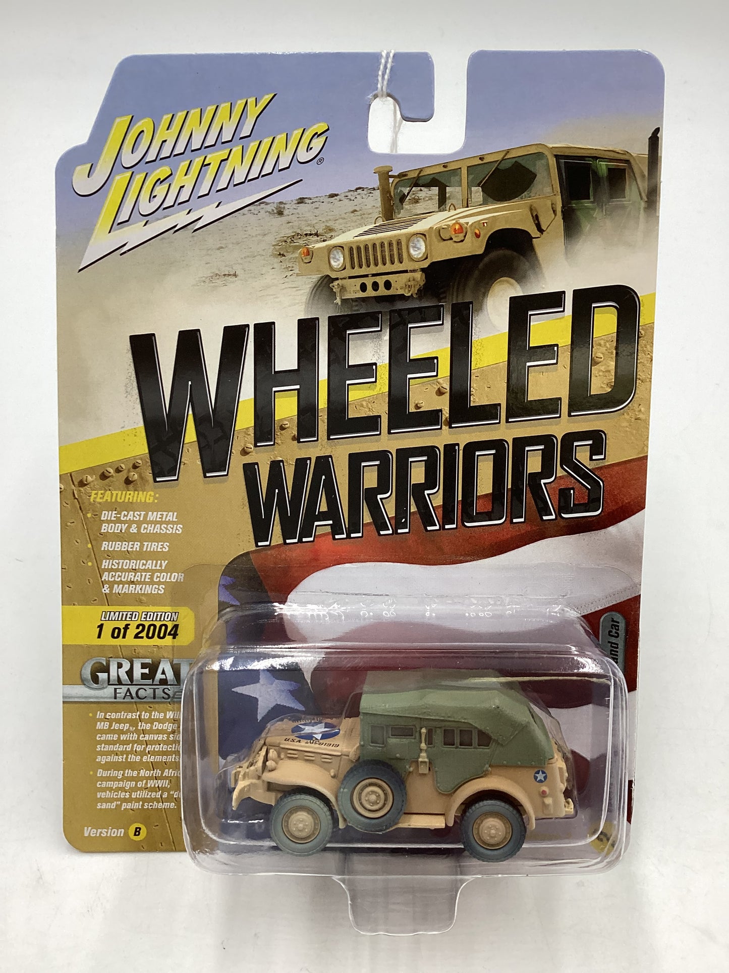 Johnny Lightning Wheeled Warriors WWII Dodge WC57Command Car 219B