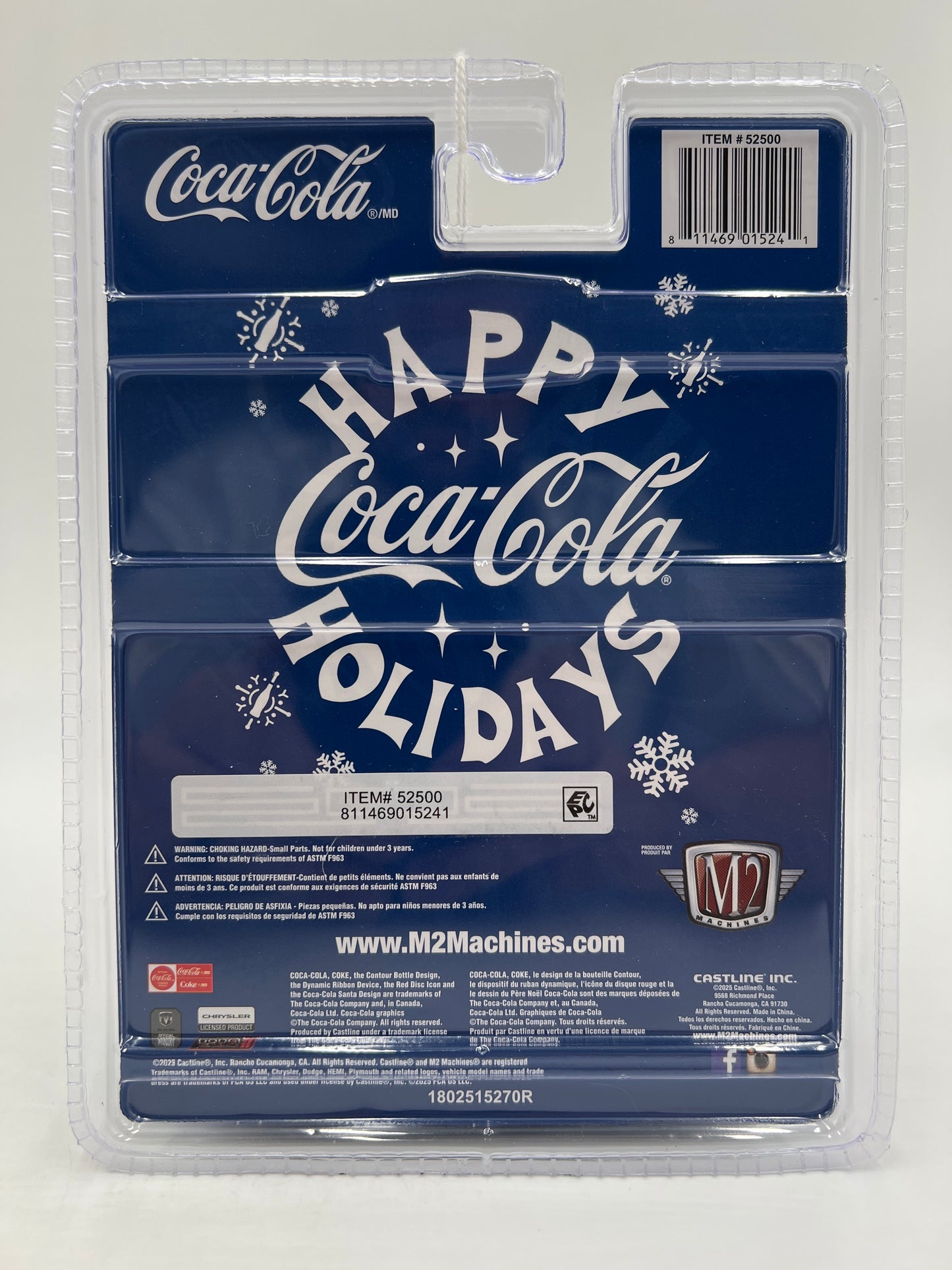 2025 M2 Machines Coca Cola Holidays 1969 Dodge Dart Swinger 340 Blue SK10 194E