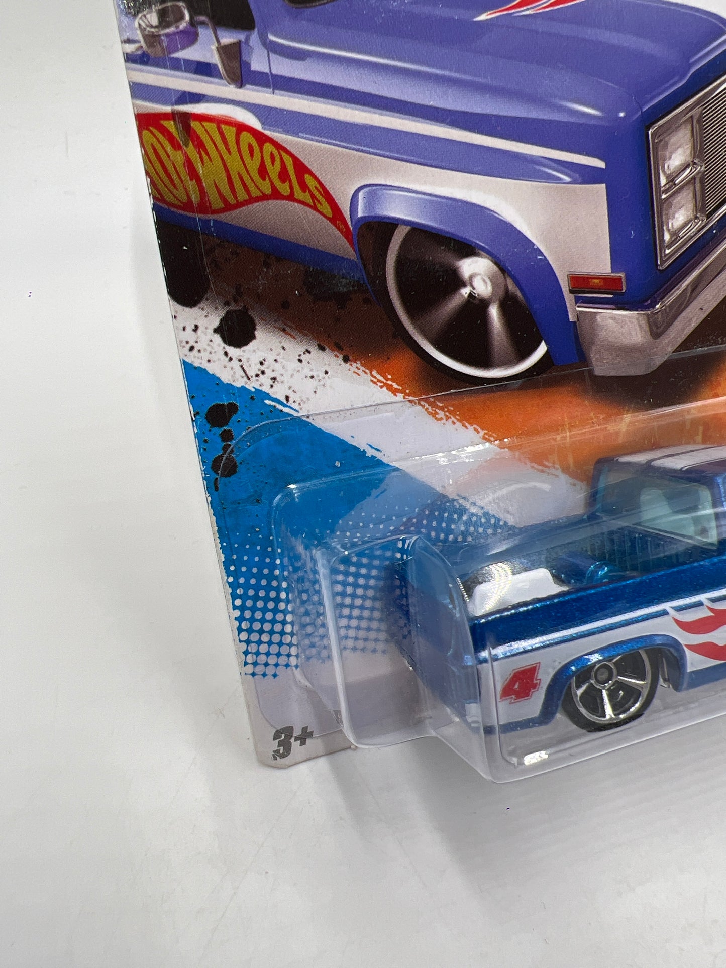 2011 Hot Wheels Racing #156 83 Chevy Silverado Blue W/Protector Intl Card