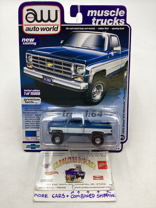 Auto World Muscle Trucks 1978 Chevy K10 Silverado Fleetside 185A