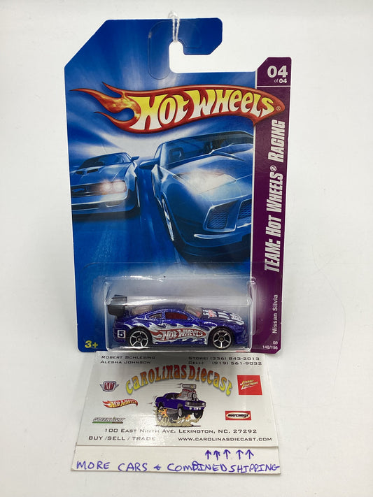 2008 Hot Wheels HW Team: Hot Wheels Racing #148 Nissan Silvia Blue OH5 Wheels 80A
