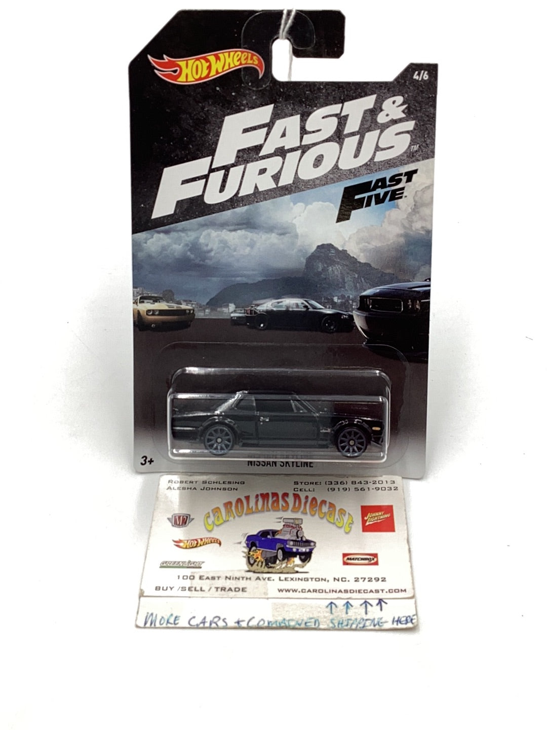 Hot wheels fast and furious Nissan skyline 4/6 fast five 150i