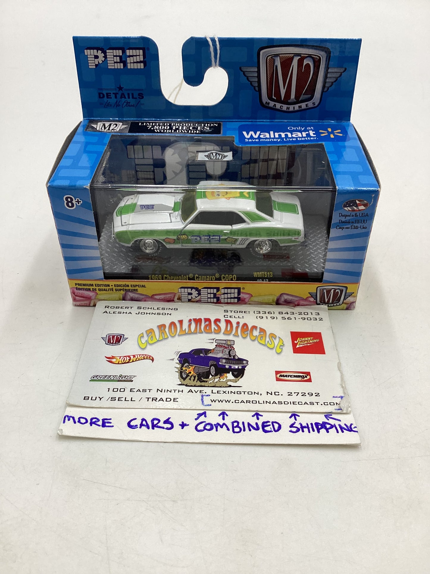 M2 Machines Walmart Exclusive Pez 1969 Chevrolet Camaro Copo White WMTS13