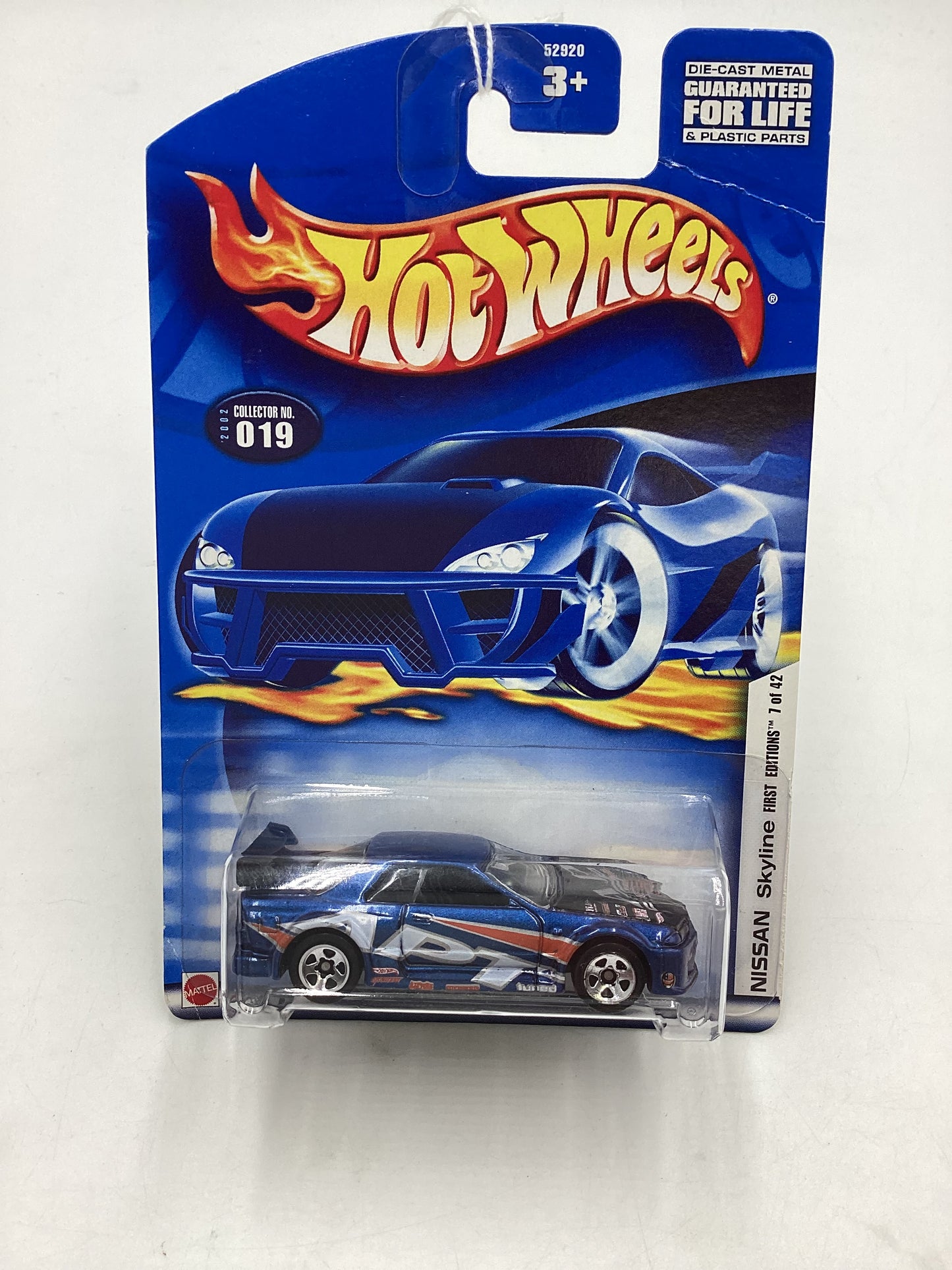 2002 Hot Wheels First Editions #019 Nissan Skyline *Bad Card* 82D