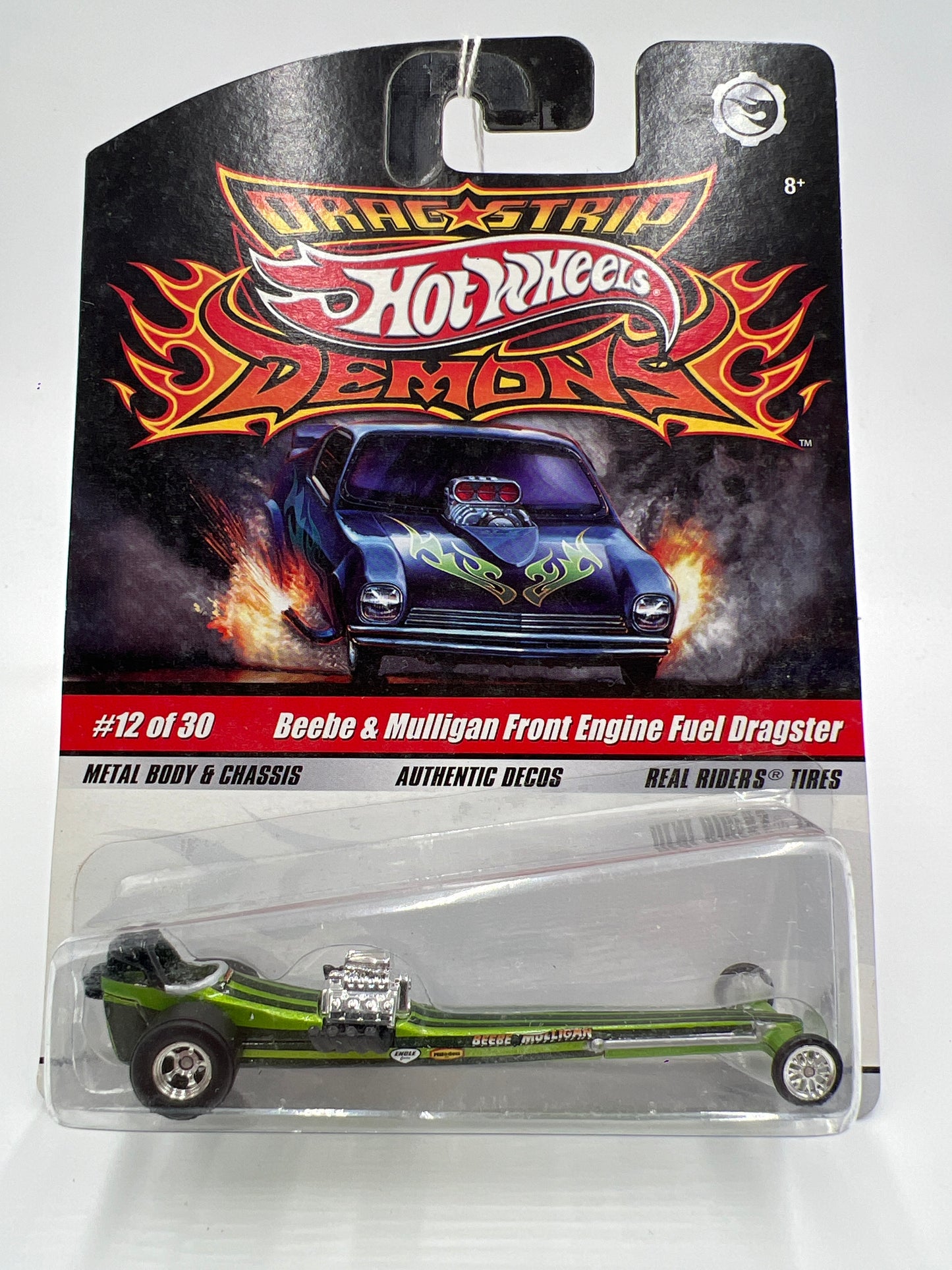 Hot Wheels Premium Drag Strip Demons #12 Beebe & Mulligan Front Engine Fuel Dragster Green
