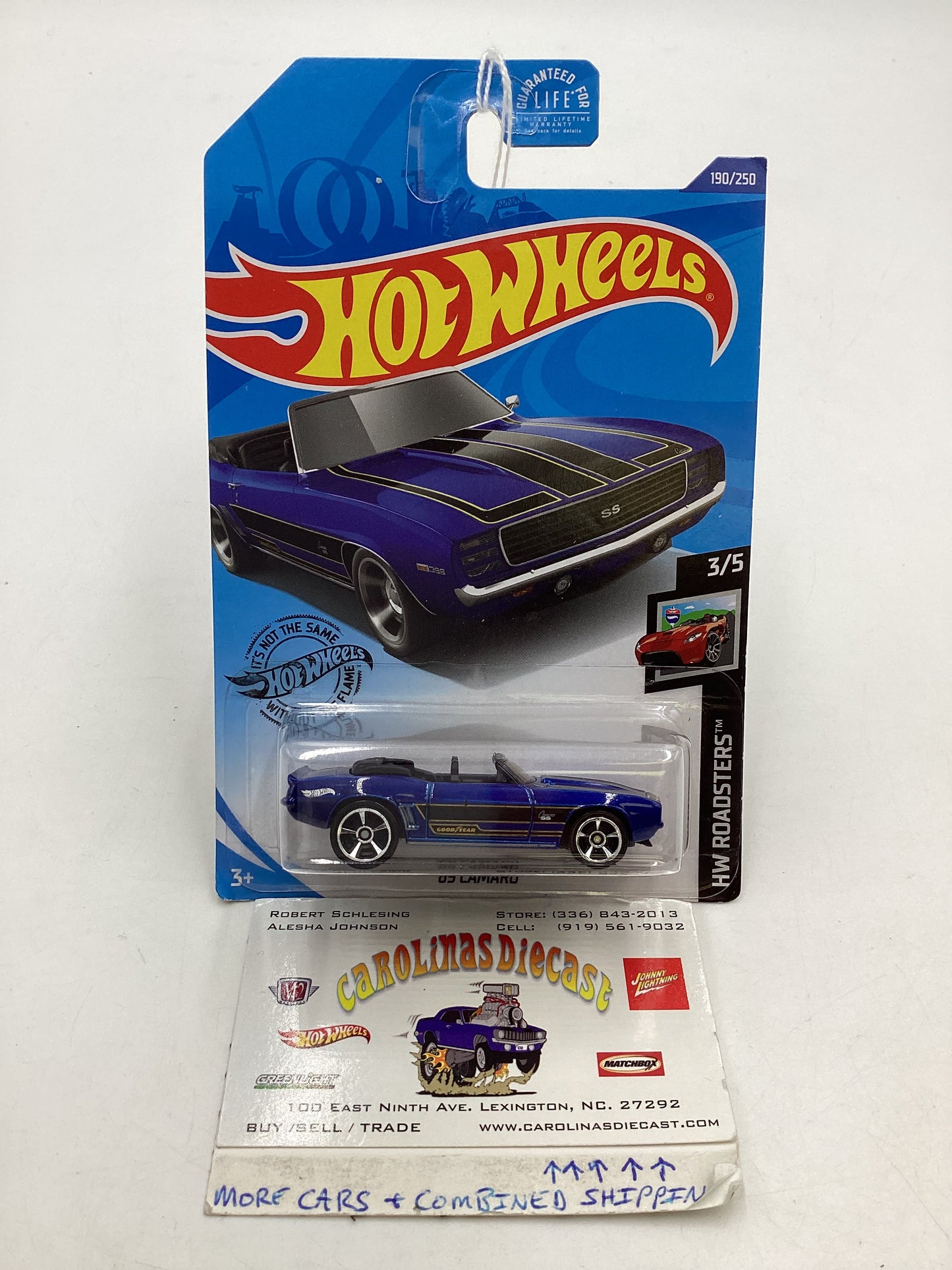 2020 Hot wheels #190 Blue 69 Camaro 8i