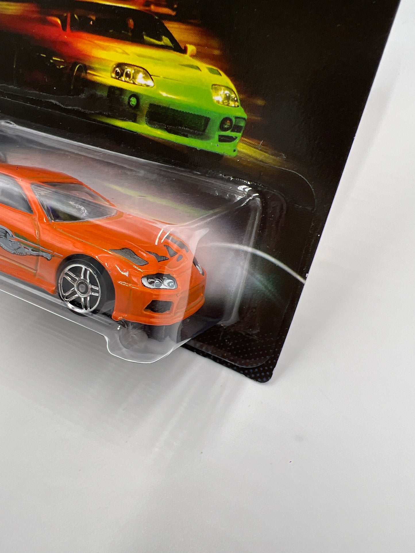 Hot Wheels Fast and Furious #2 Silver Wing Toyota Supra Orange W/Protector